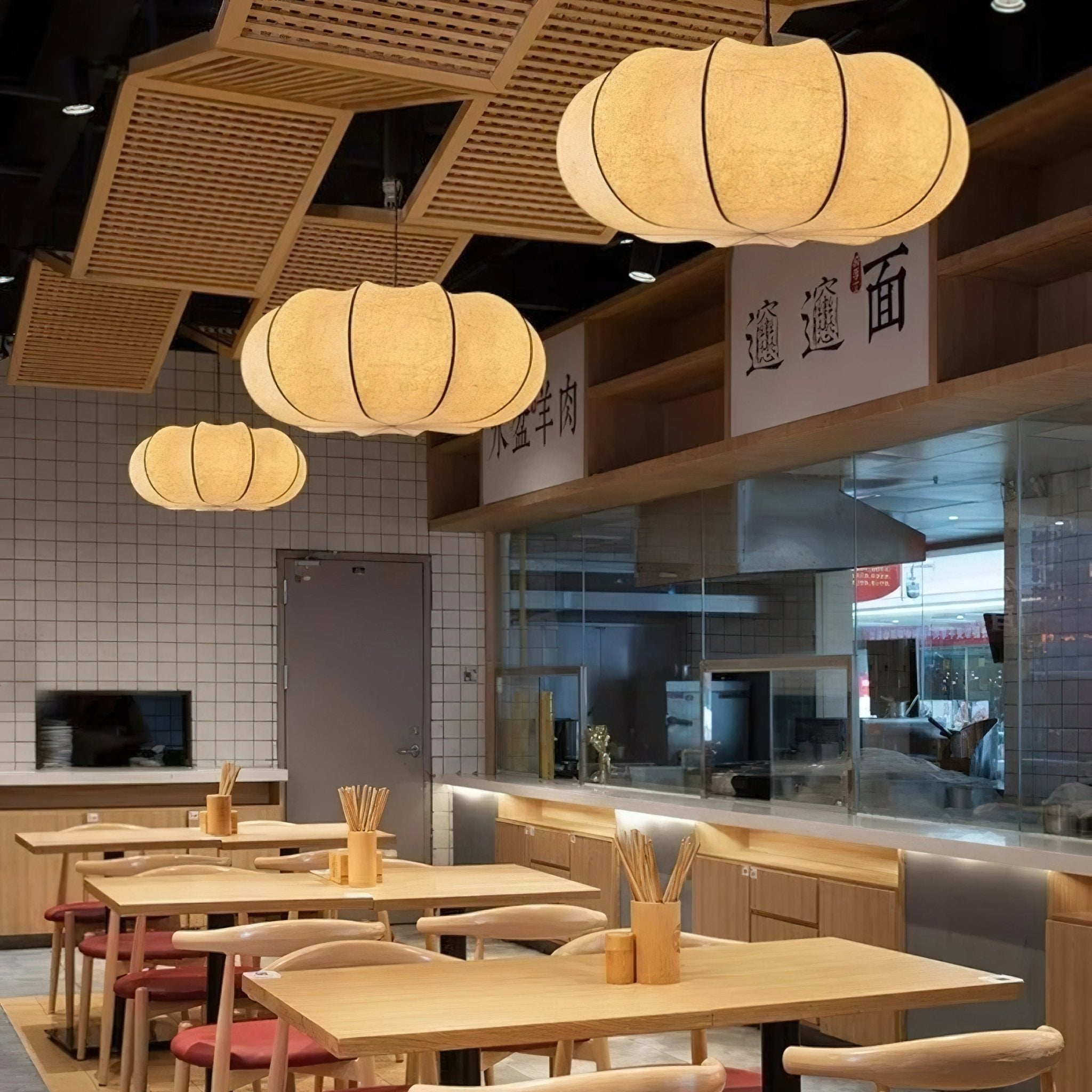 Oblate Silk Pendant Lamp - Letslighting