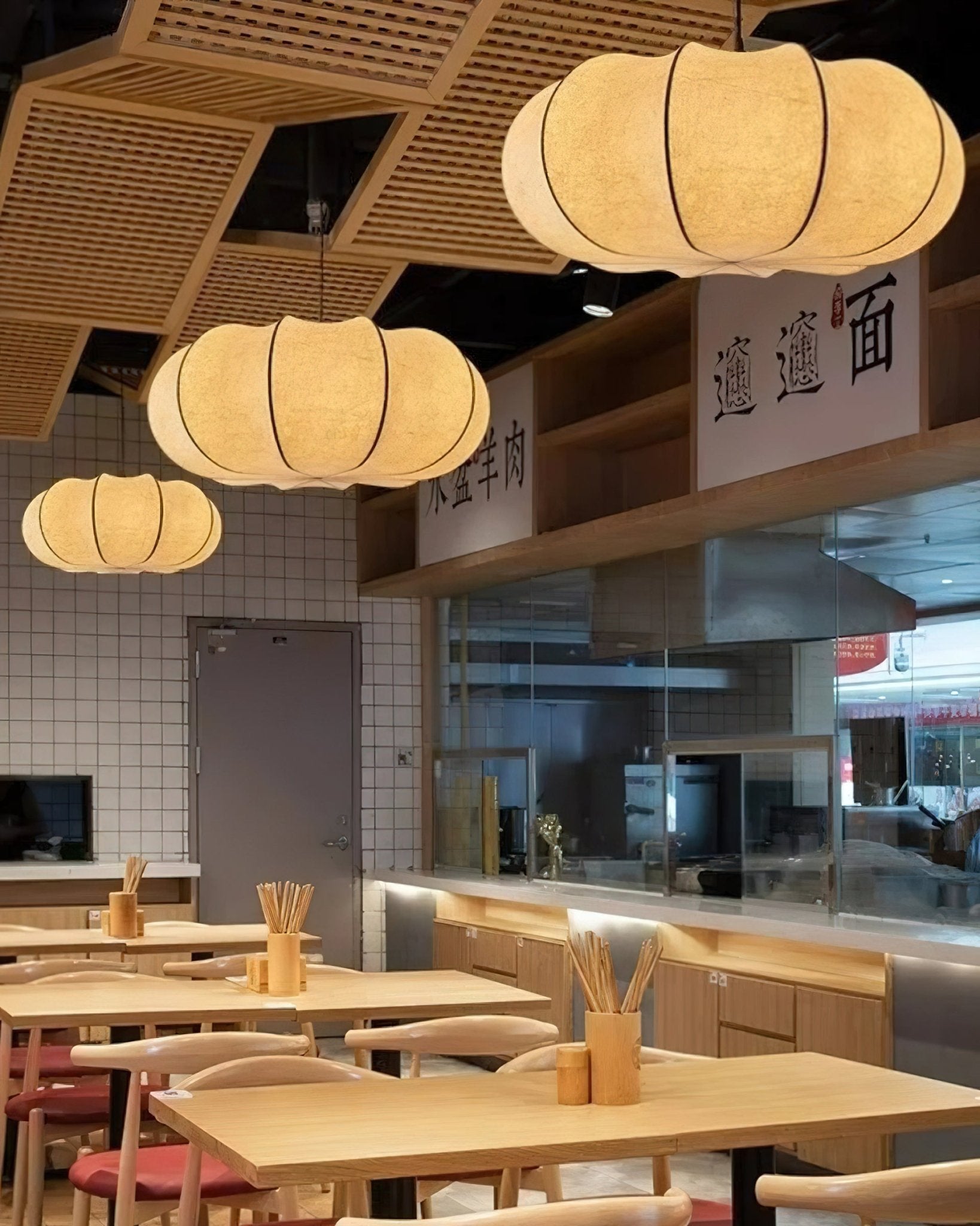 Oblate Silk Pendant Lamp - Letslighting
