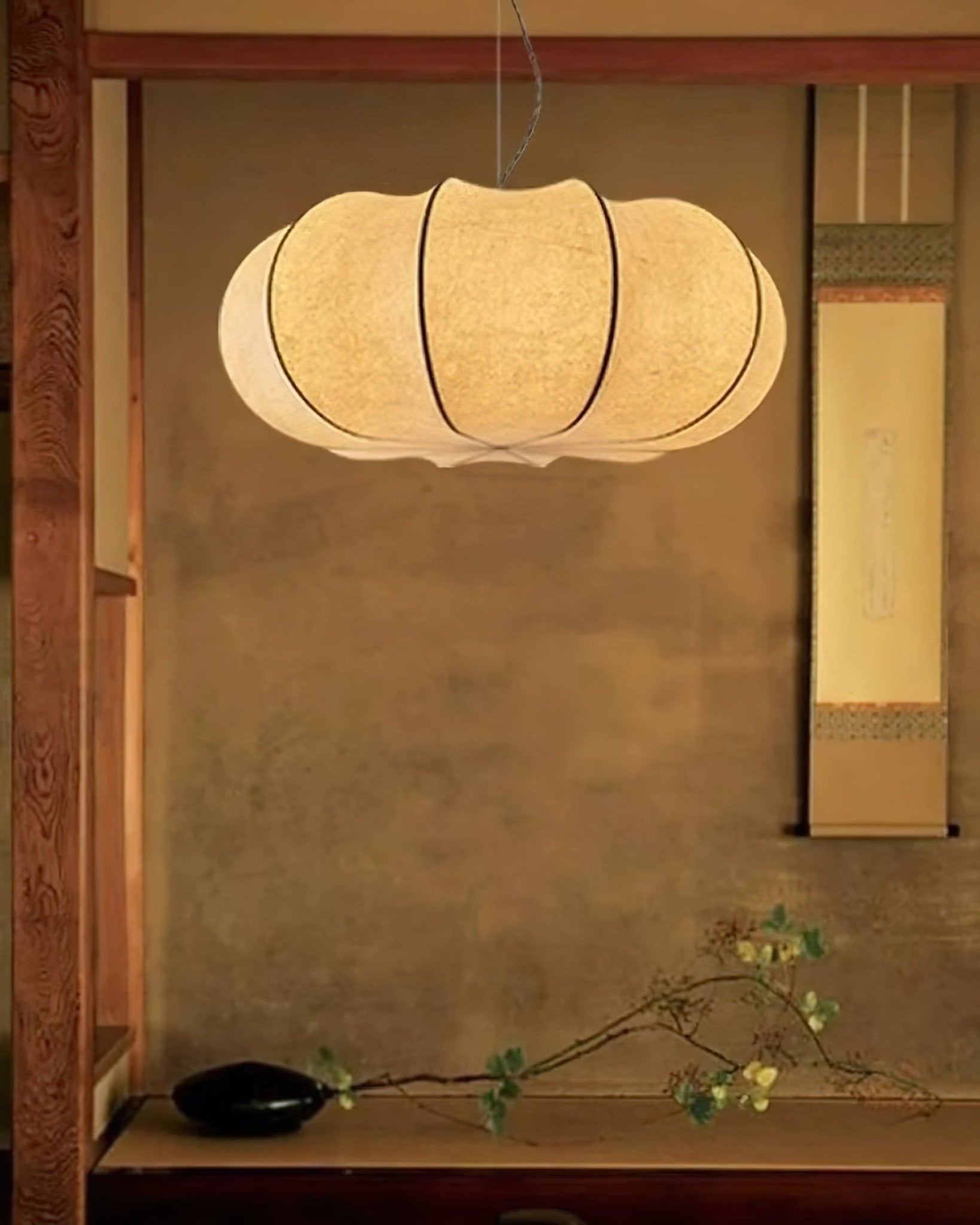 Oblate Silk Pendant Lamp - Letslighting