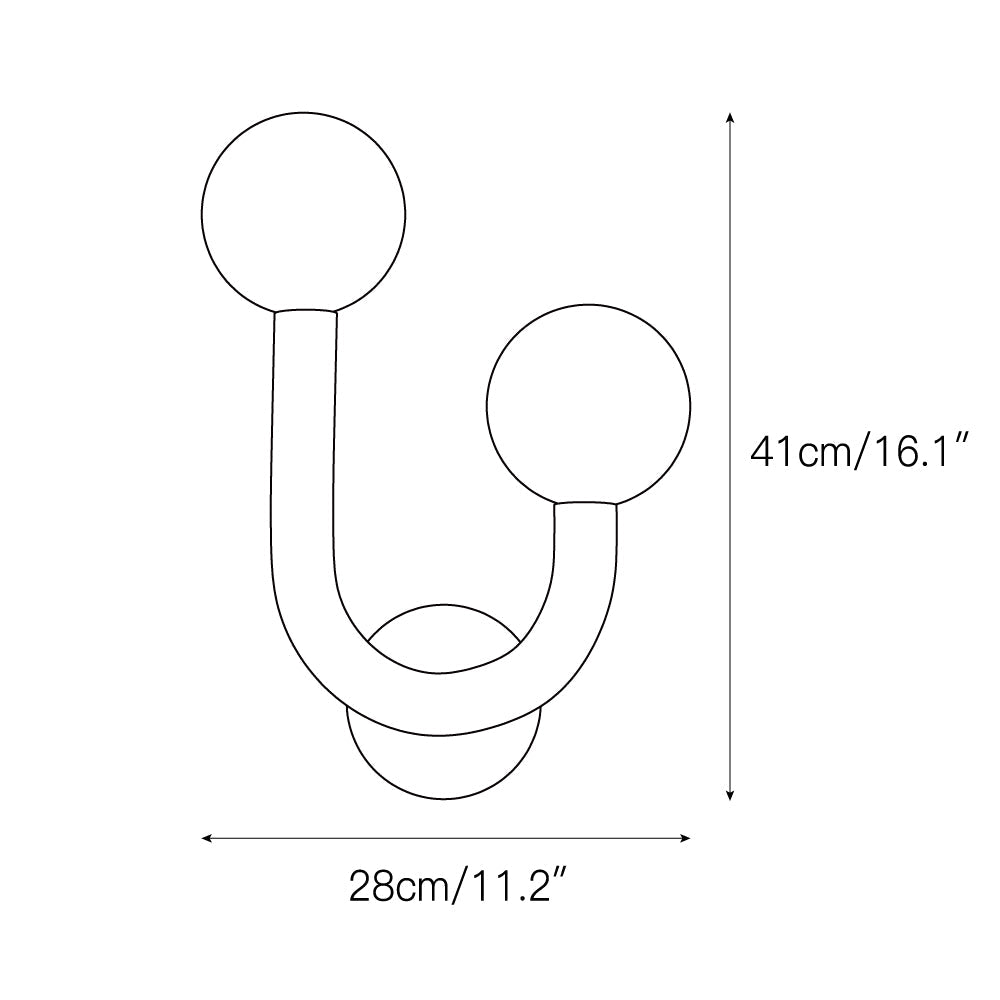 Zoshaos Modern Minimalist Happy Brass Glass Wall Lamp - Lamp Copper