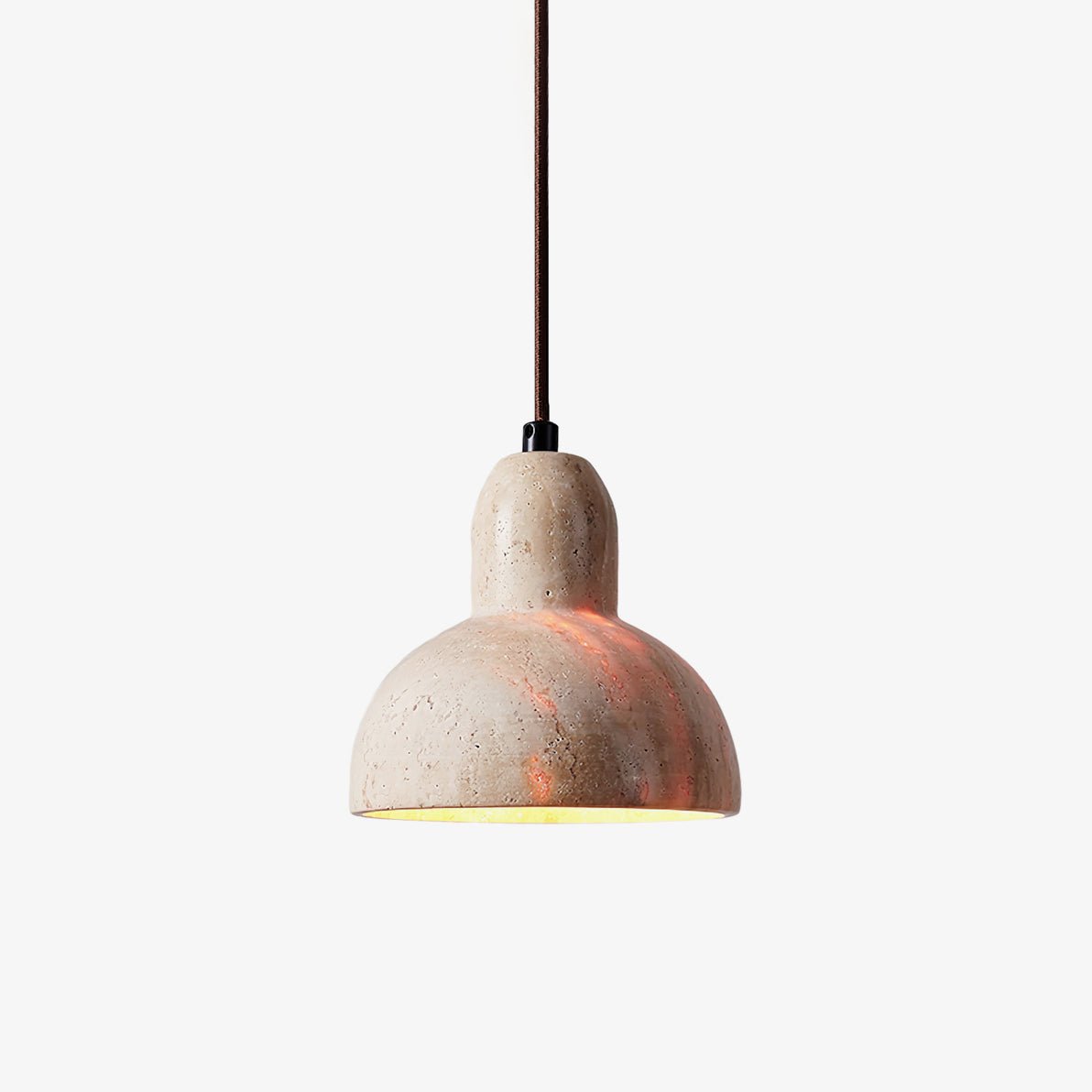 Vaelior Dome Shade Travertine Pendant Light - Letslighting