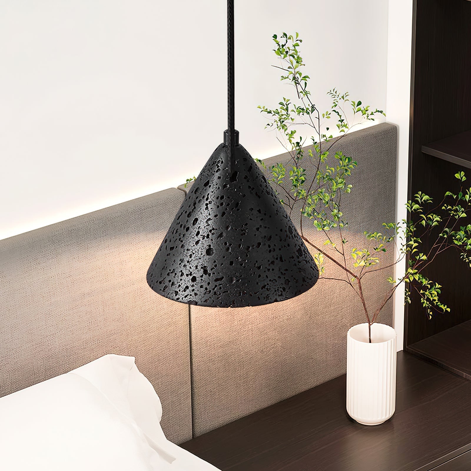 Vaelior Dome Shade Travertine Pendant Light - Letslighting