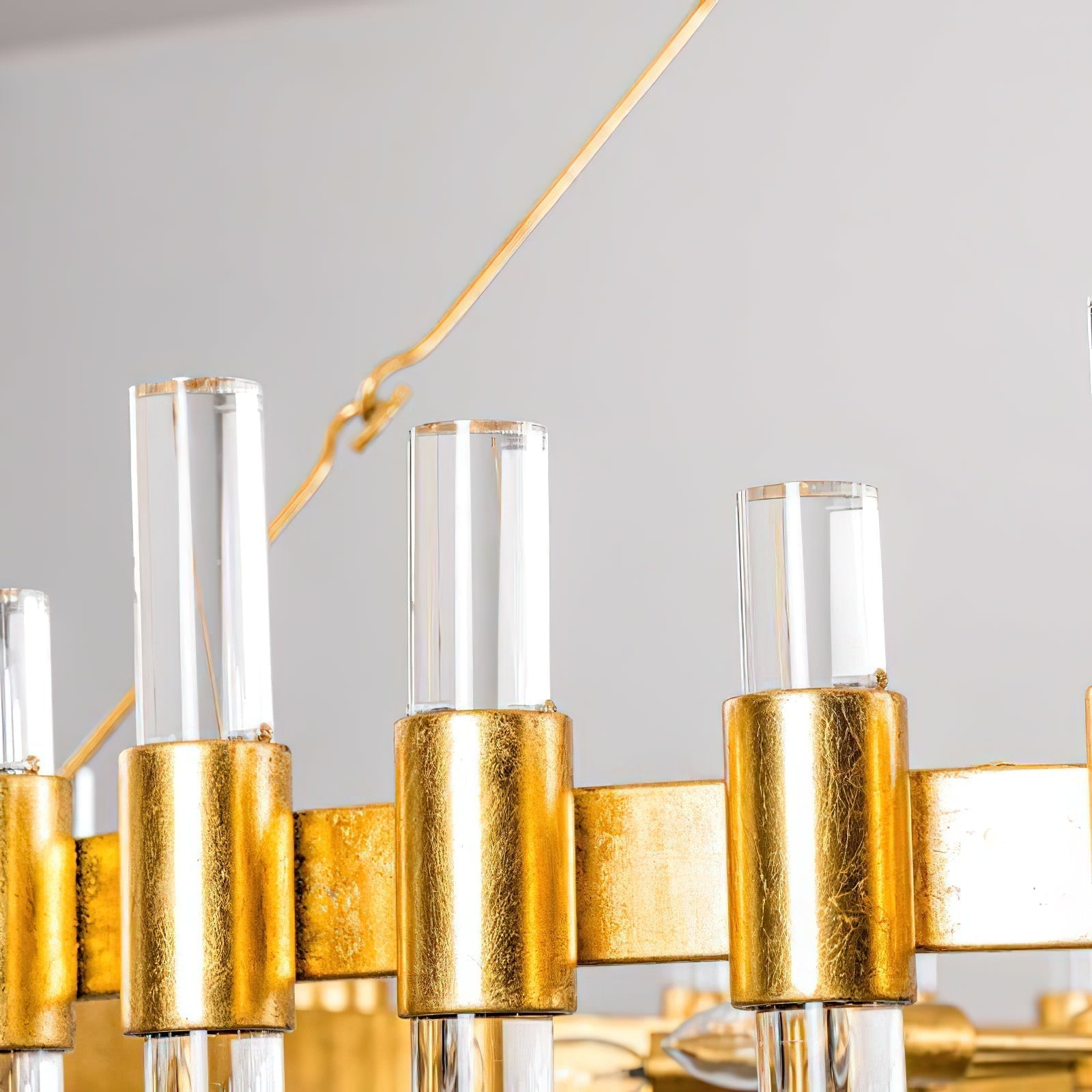 Ellorel Postmodern Luxury Metal Acrylic Chandelier - Lamp Copper