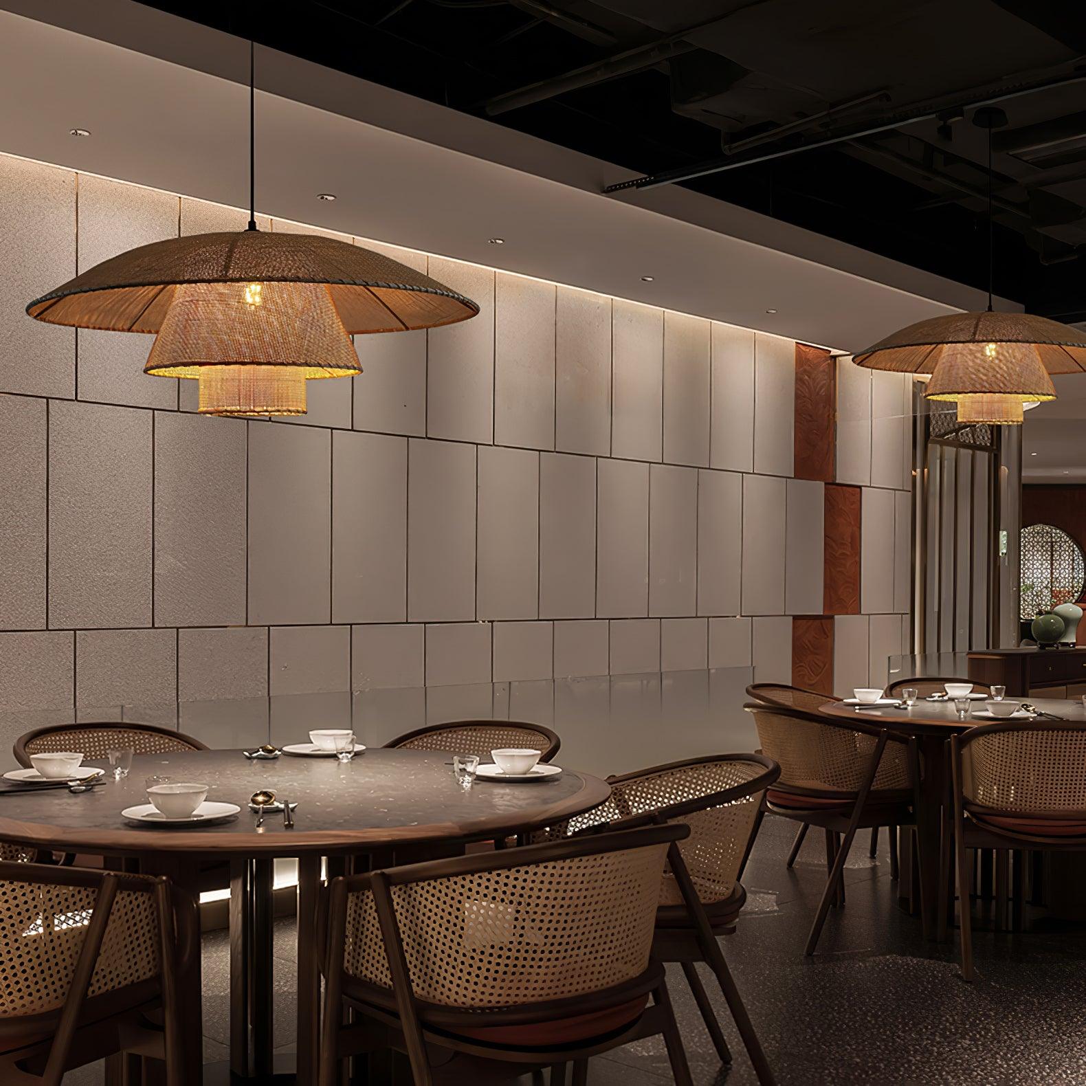 Hat Weave Rattan Pendant Lamp - Letslighting