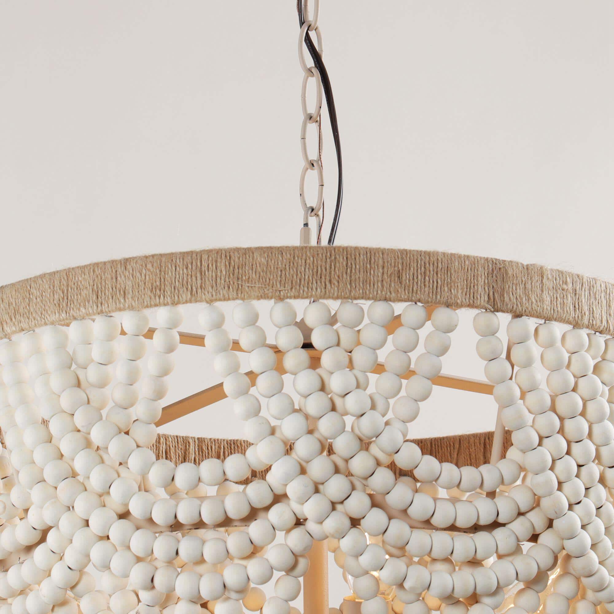 Alshaila Postmodern Luxury Wooden Metal Chandelier - Lamp Copper