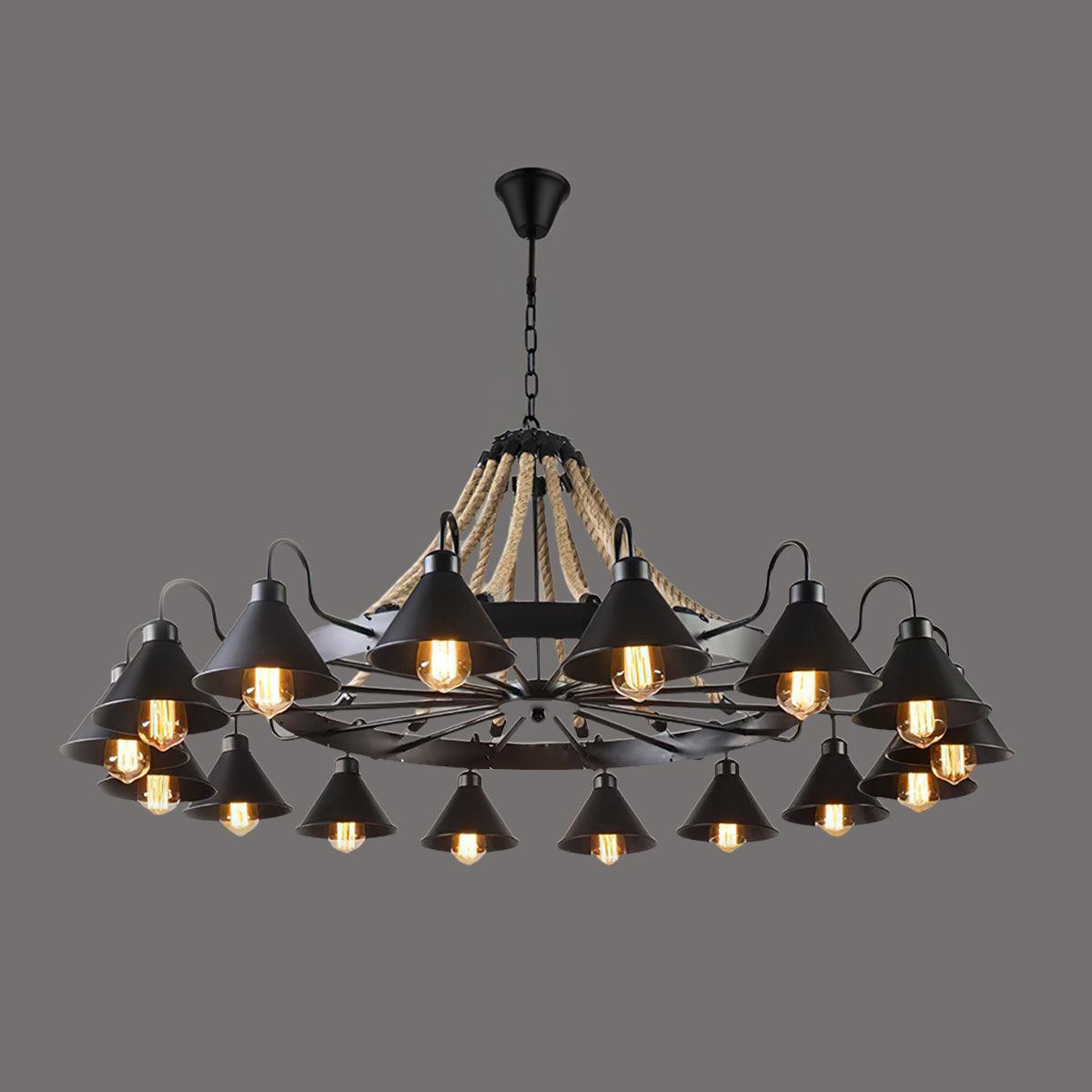 Aiden Industrial Metal Chandelier - Letslighting