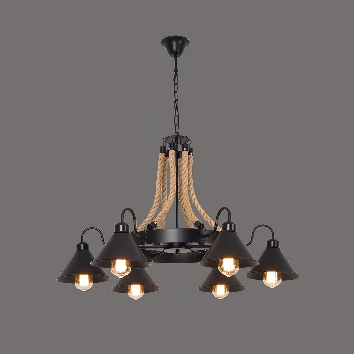 Aiden Industrial Metal Chandelier - Letslighting