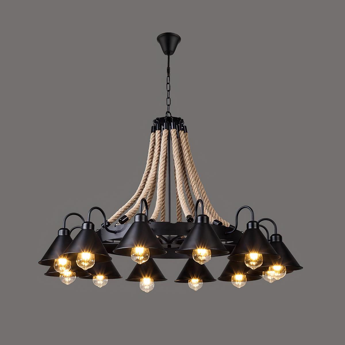 Aiden Industrial Metal Chandelier - Letslighting