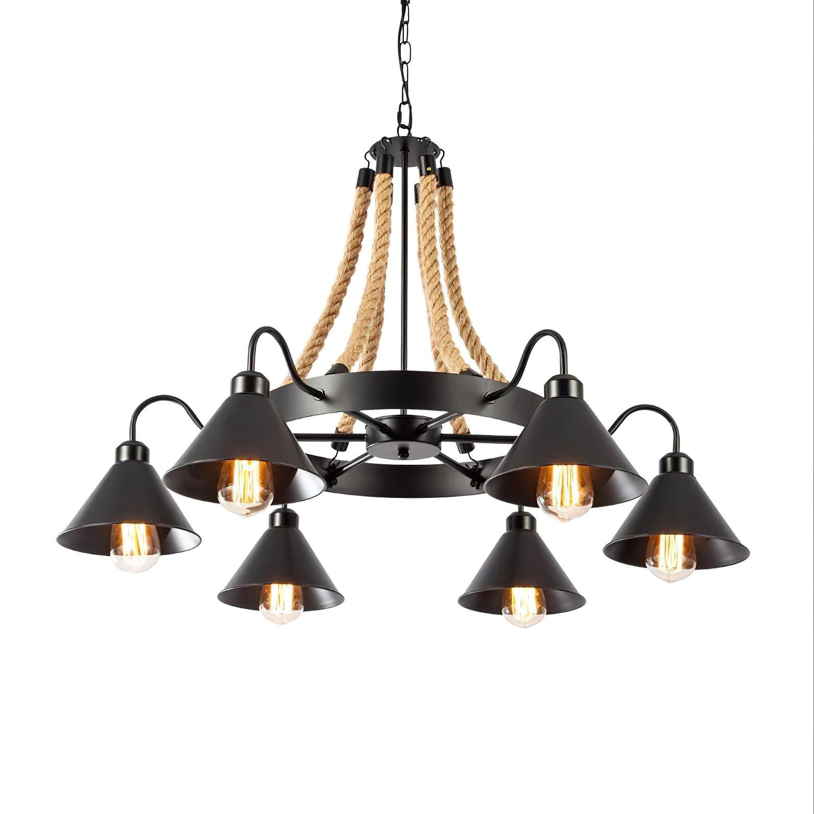 Aiden Industrial Metal Chandelier - Letslighting