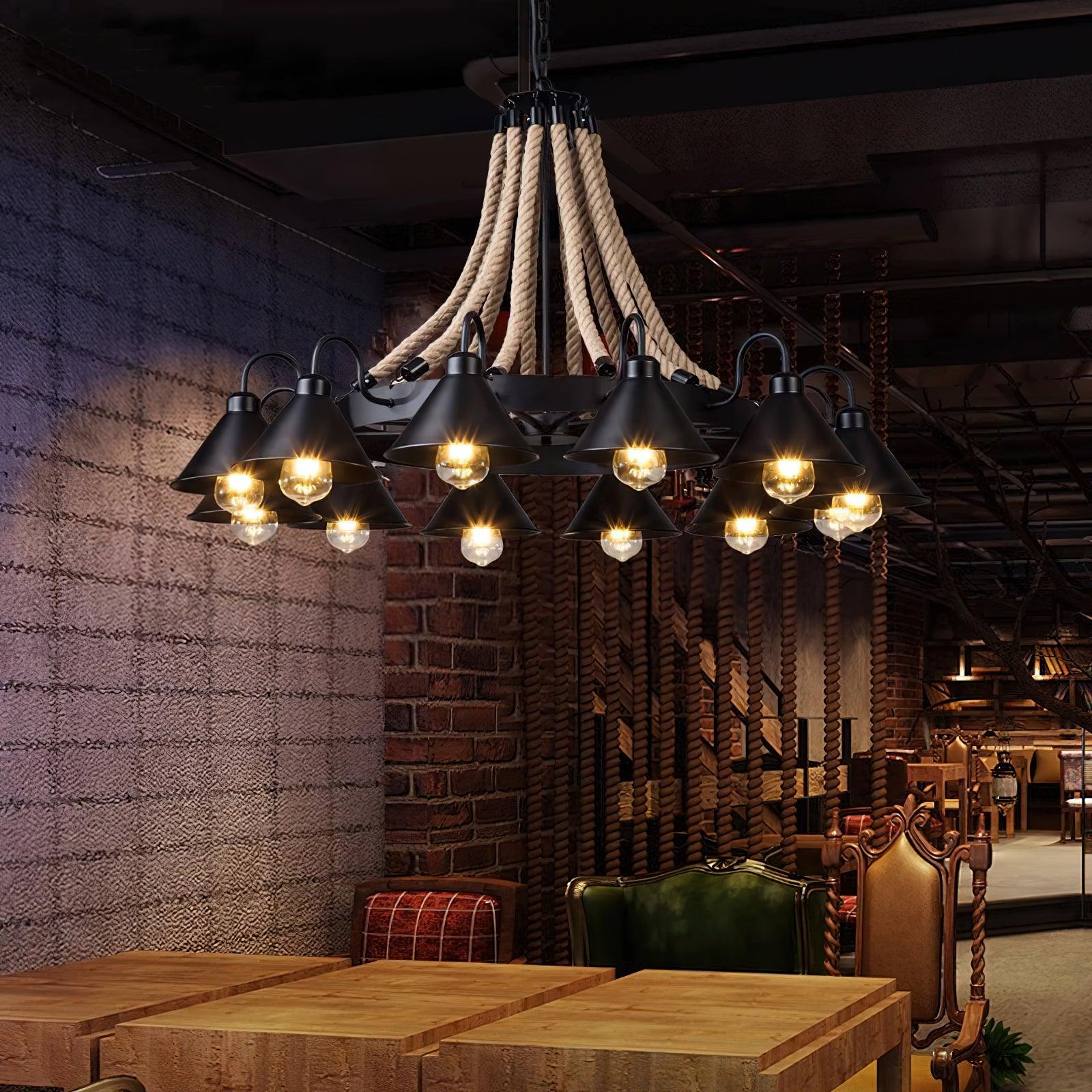 Aiden Industrial Metal Chandelier - Letslighting