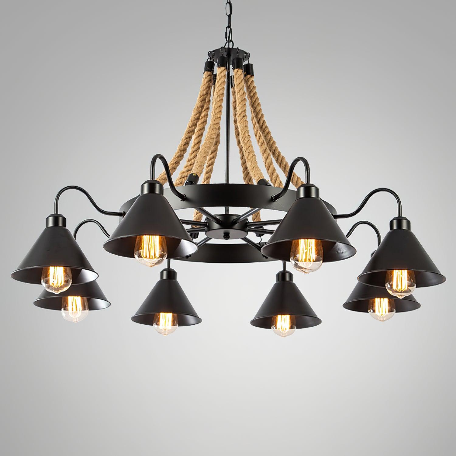 Aiden Industrial Metal Chandelier - Letslighting