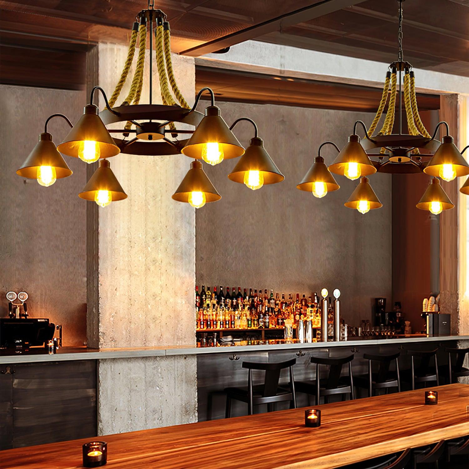Aiden Industrial Metal Chandelier - Letslighting