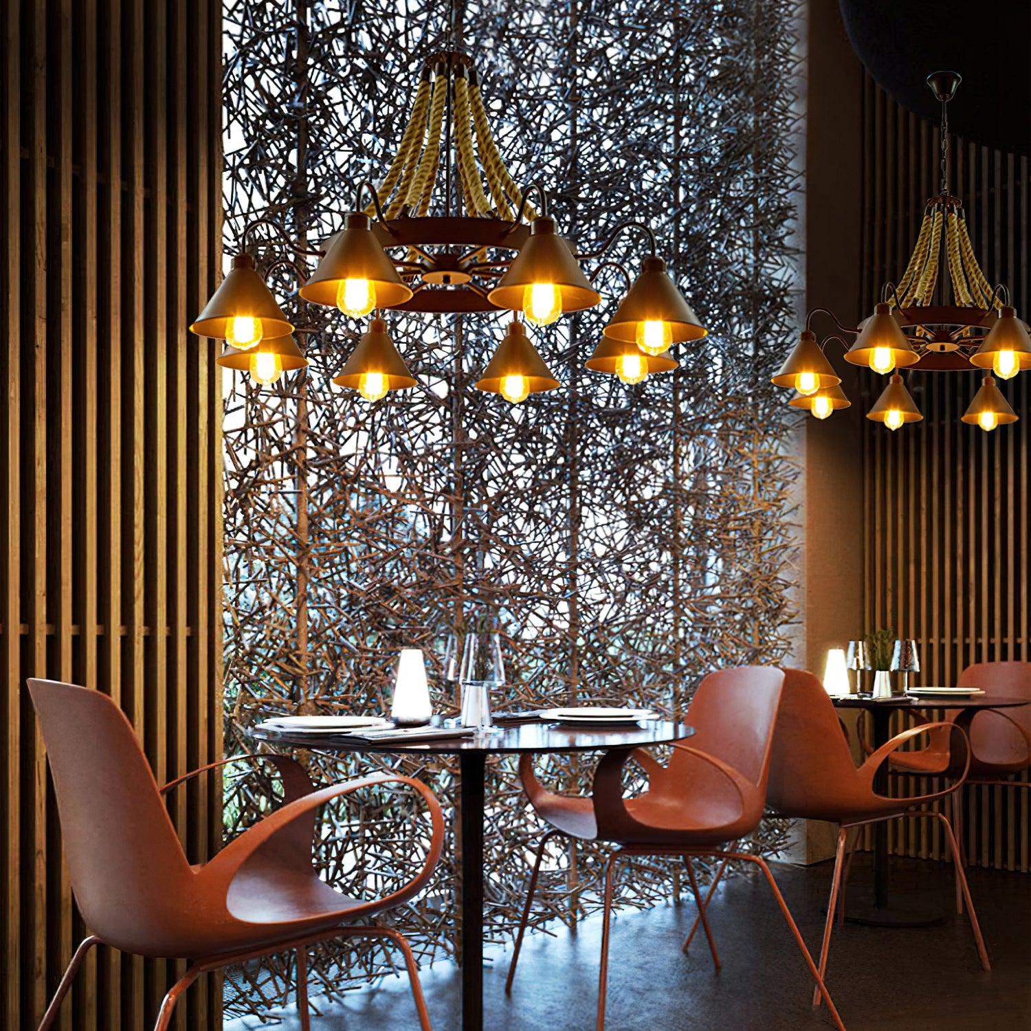 Aiden Industrial Metal Chandelier - Letslighting