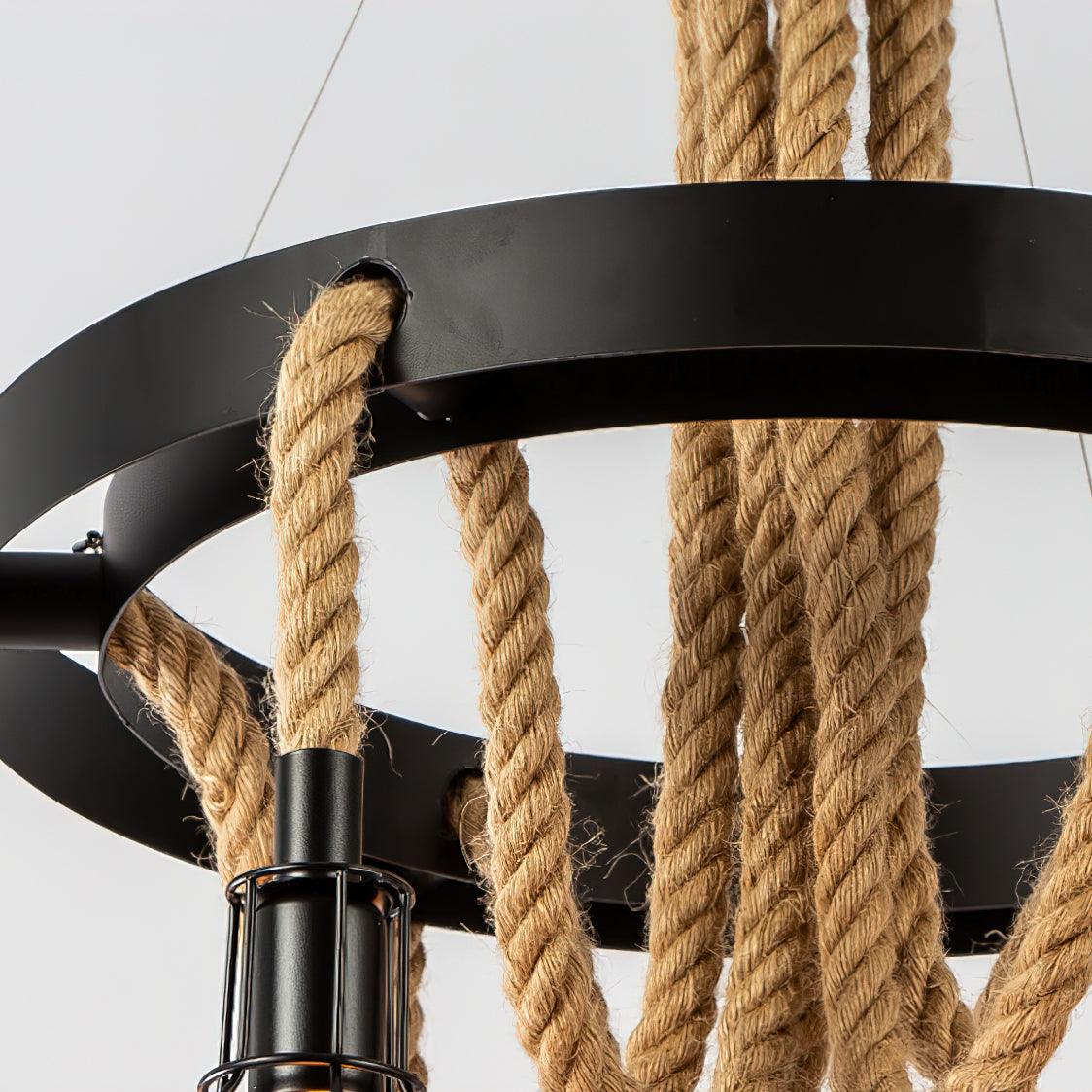 Hemp Rope Industrial Starfall Chandelier - Letslighting