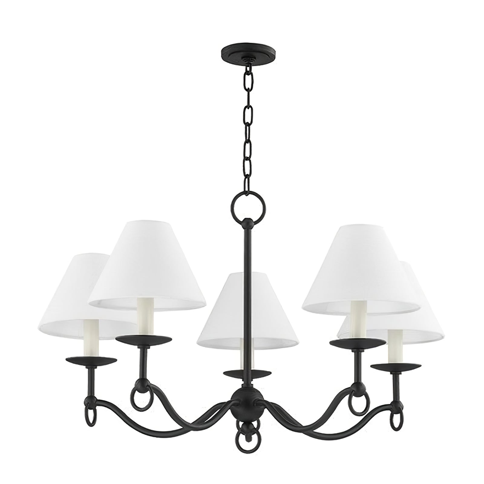 Aurora Chandelier Curved Arms Vintage - Letslighting