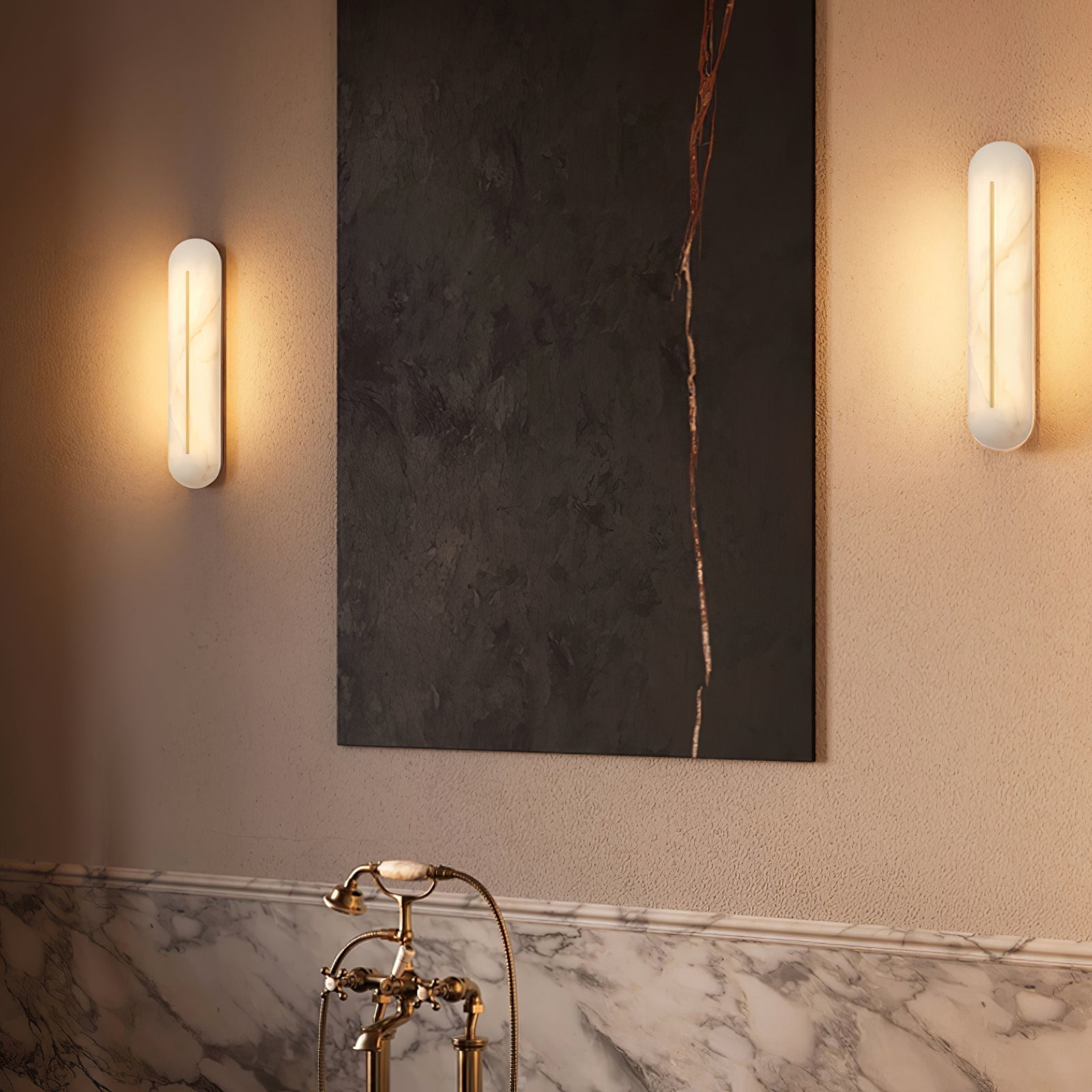Armaryra Oblong Alabaster Wall Light - Letslighting