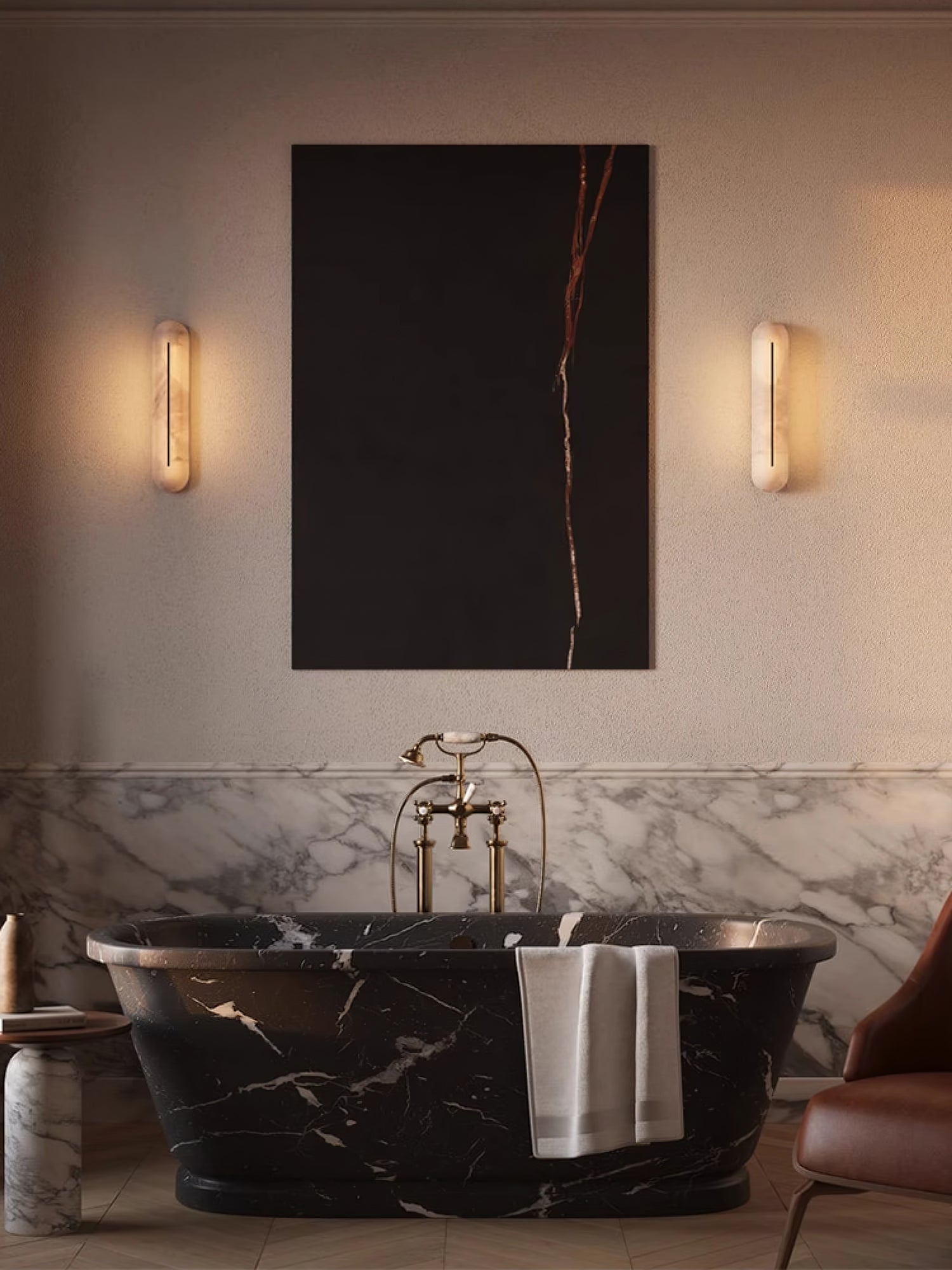 Armaryra Oblong Alabaster Wall Light - Letslighting