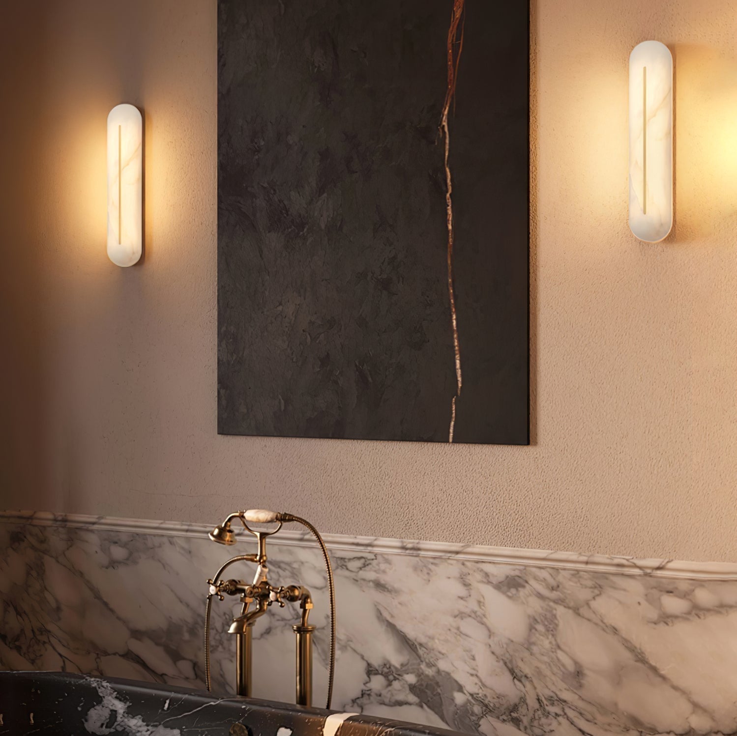 Armaryra Oblong Alabaster Wall Light - Letslighting
