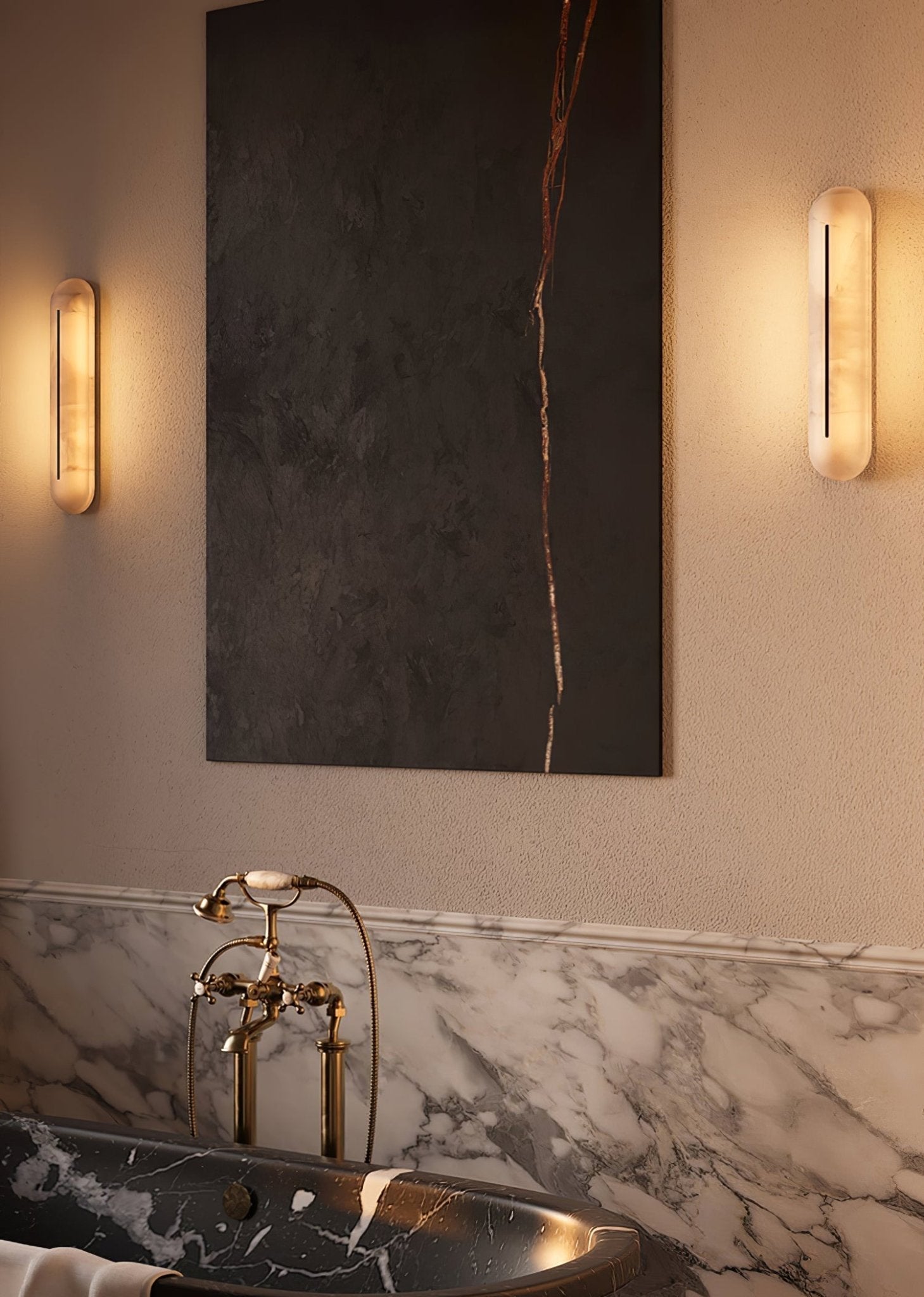 Armaryra Oblong Alabaster Wall Light - Letslighting