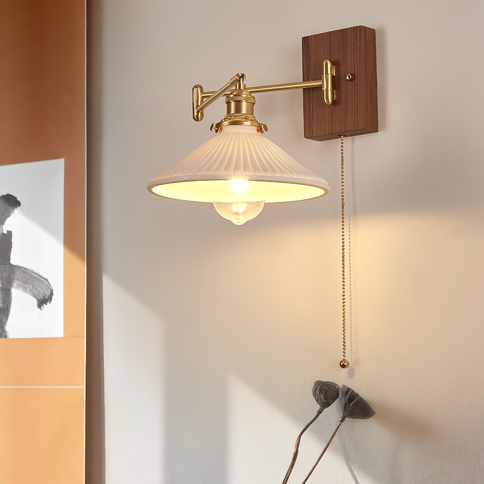 Heritage Walnut Wall Lamp - Letslighting