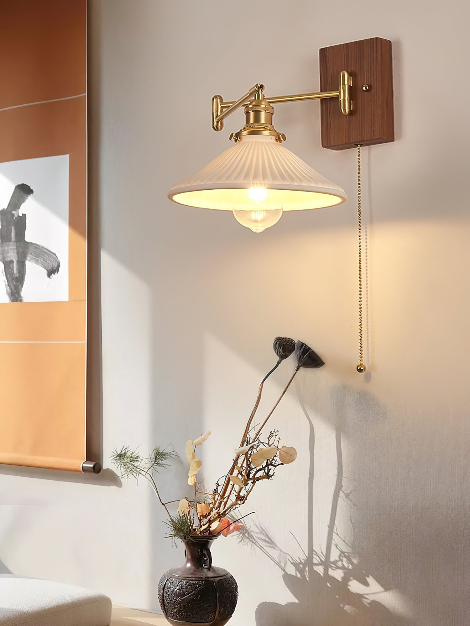 Heritage Walnut Wall Lamp - Letslighting