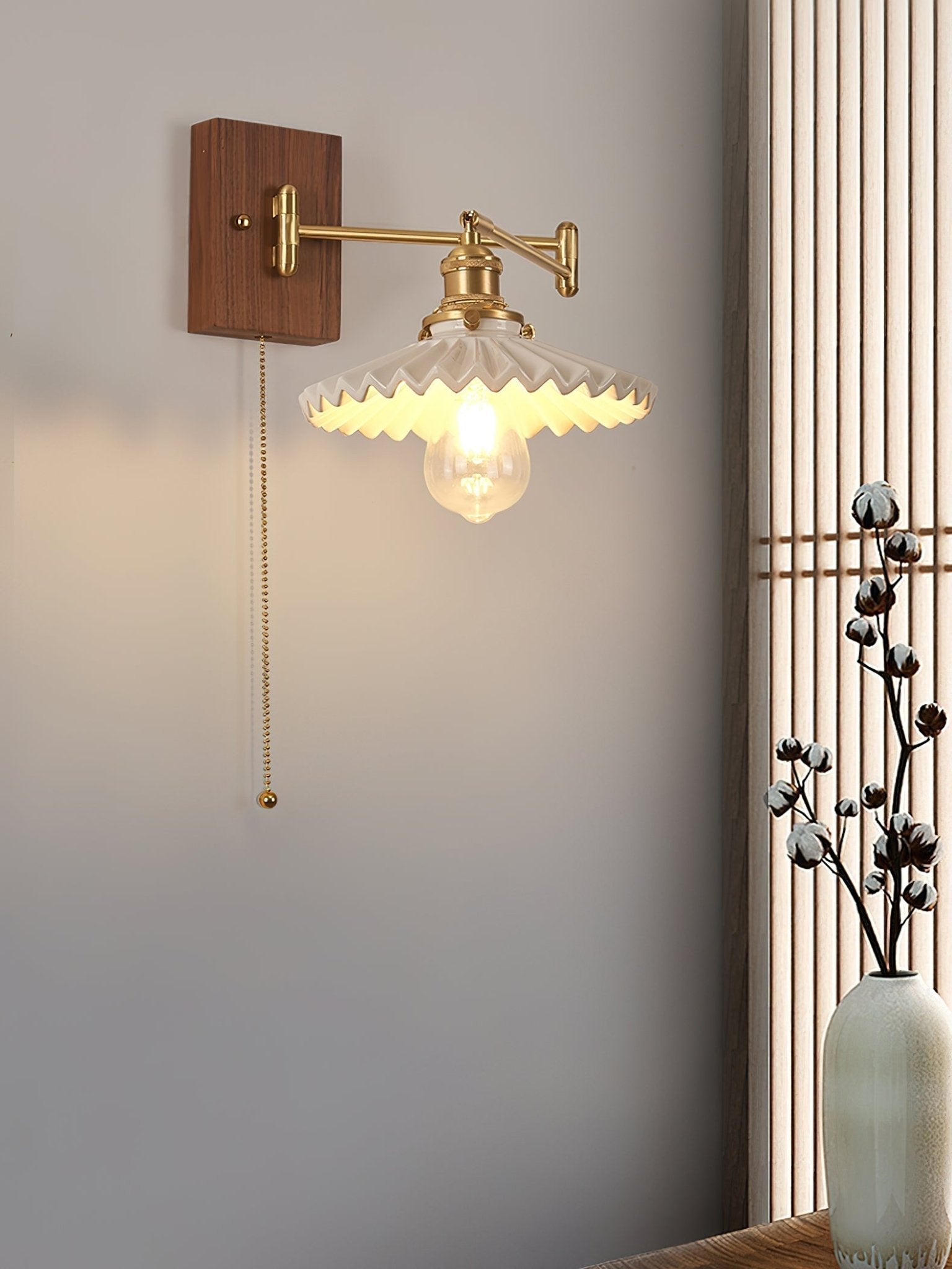 Heritage Walnut Wall Lamp - Letslighting