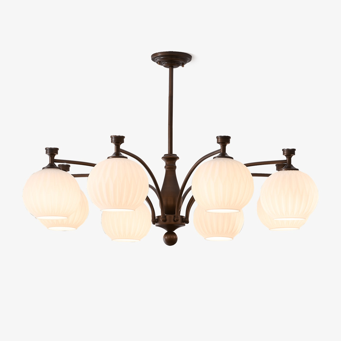 Aurora Chandelier Orb Frosted Vintage - Letslighting