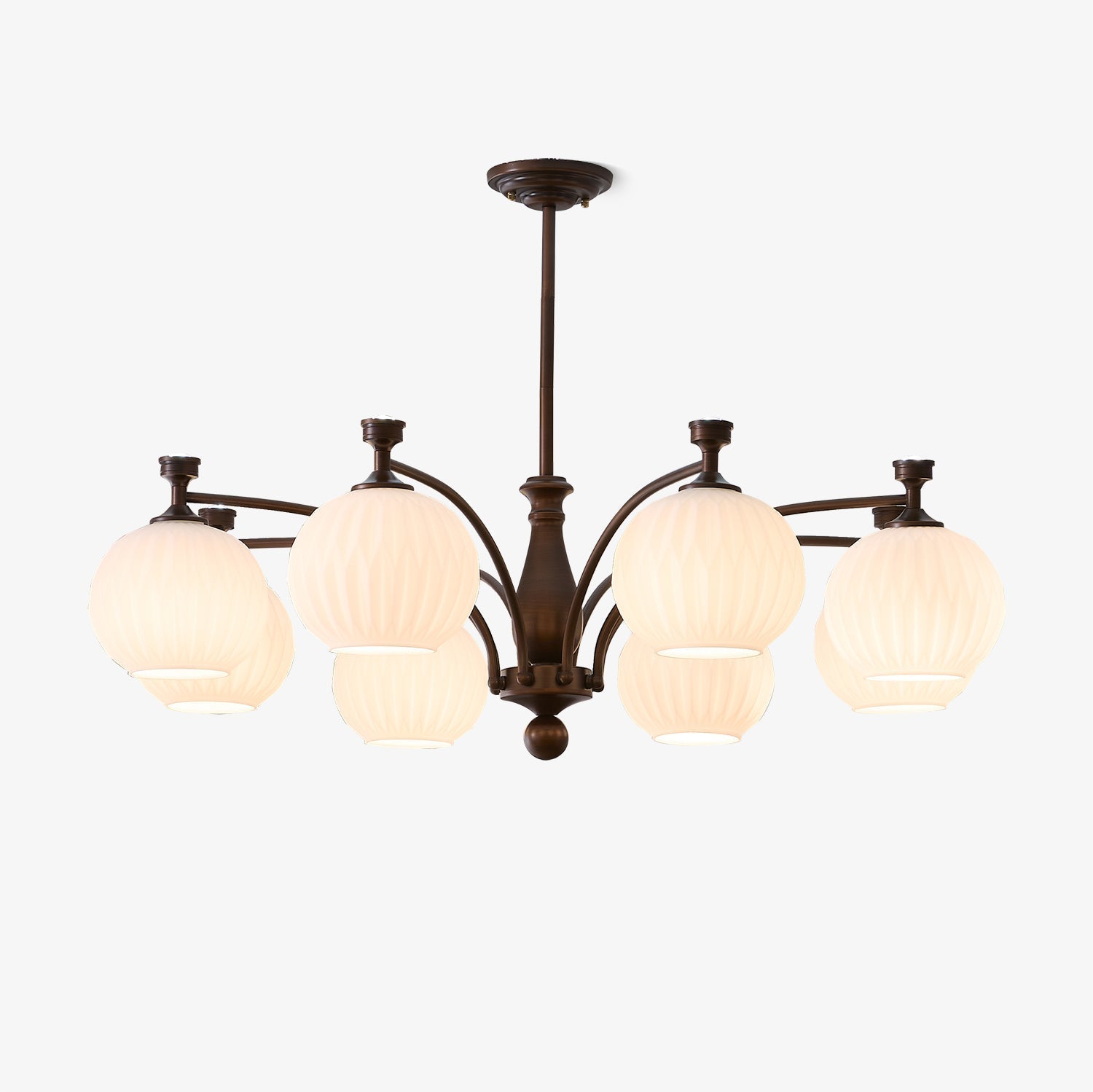 Aurora Chandelier Orb Frosted Vintage - Letslighting