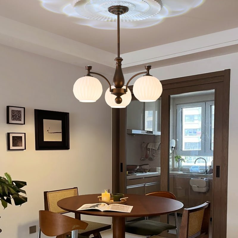 Aurora Chandelier Orb Frosted Vintage - Letslighting