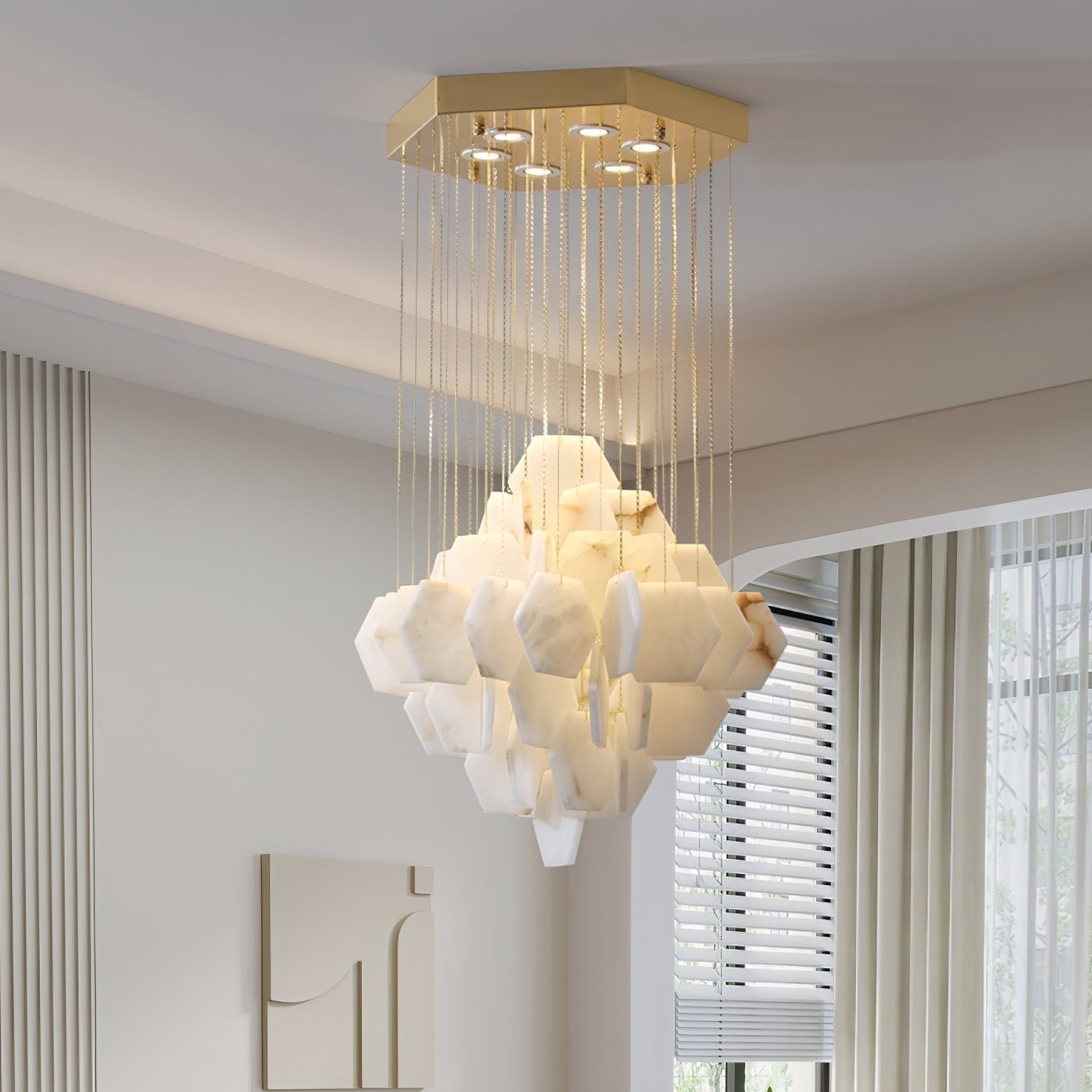 Aurelia Luxury Alabaster Chandelier - Letslighting