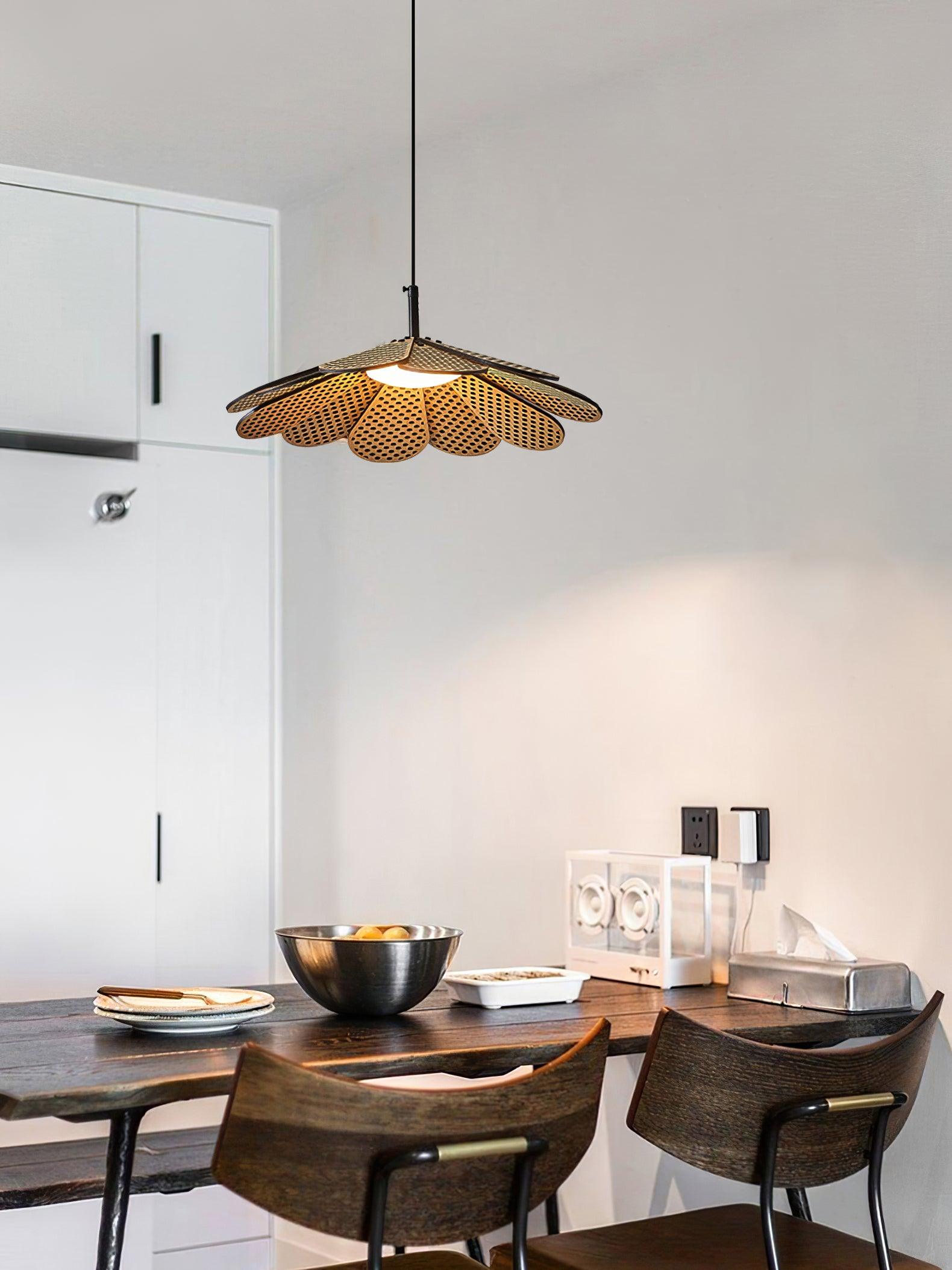 Zevarus Nordic Art Wabi-Sabi Metal Wood Pendant Light - Letslighting