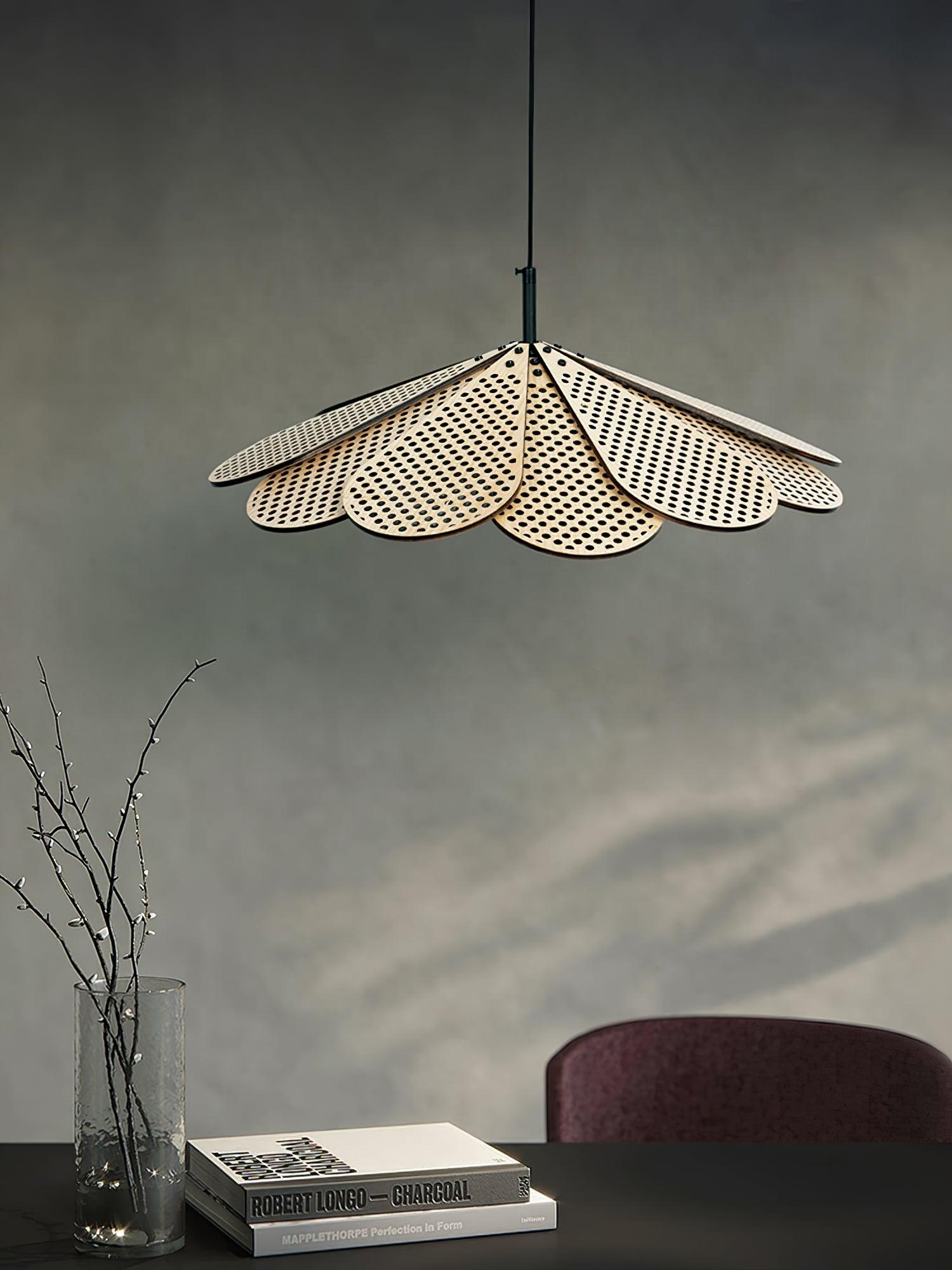 Zevarus Nordic Art Wabi-Sabi Metal Wood Pendant Light - Letslighting