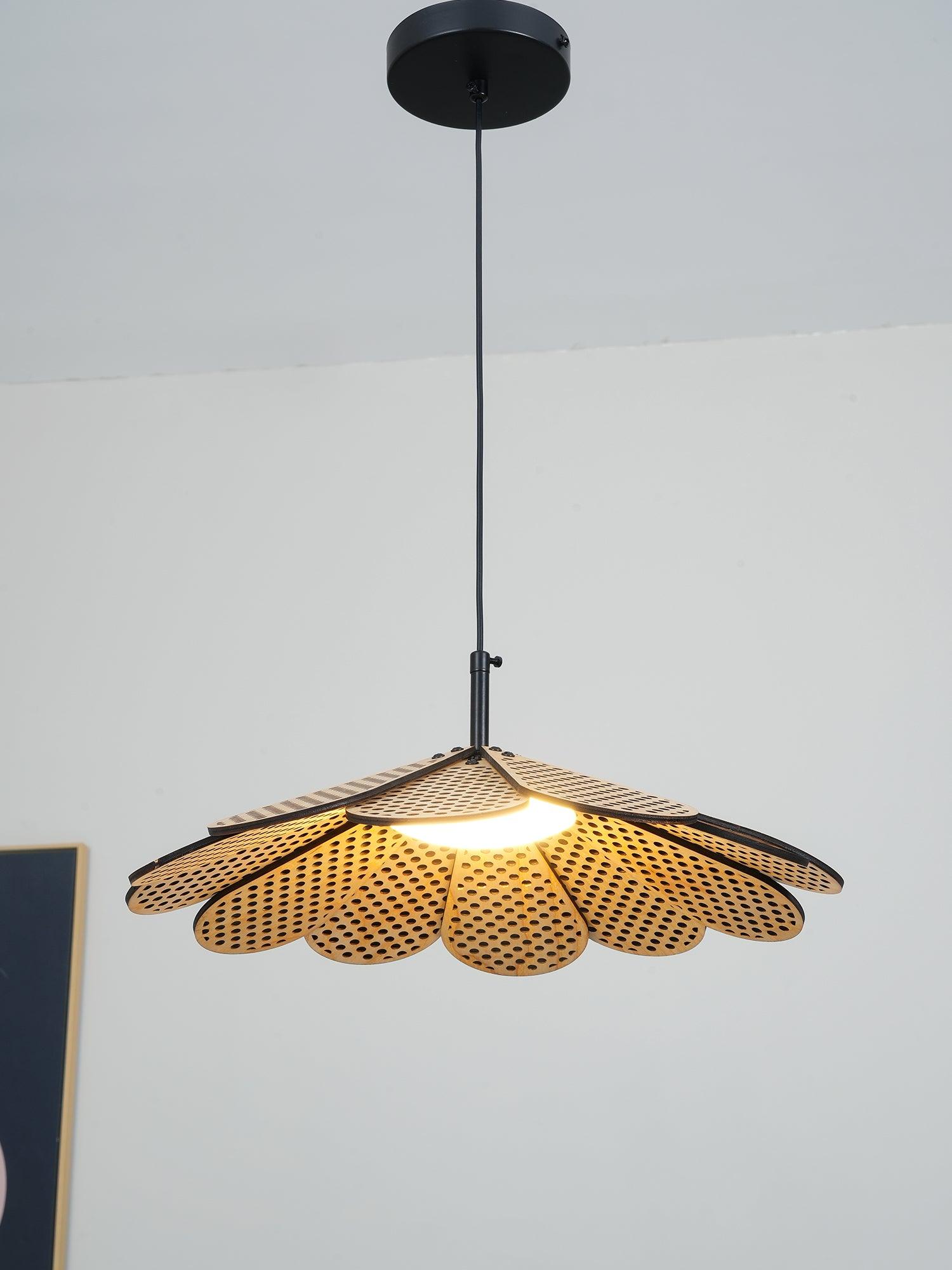 Zevarus Nordic Art Wabi-Sabi Metal Wood Pendant Light - Letslighting