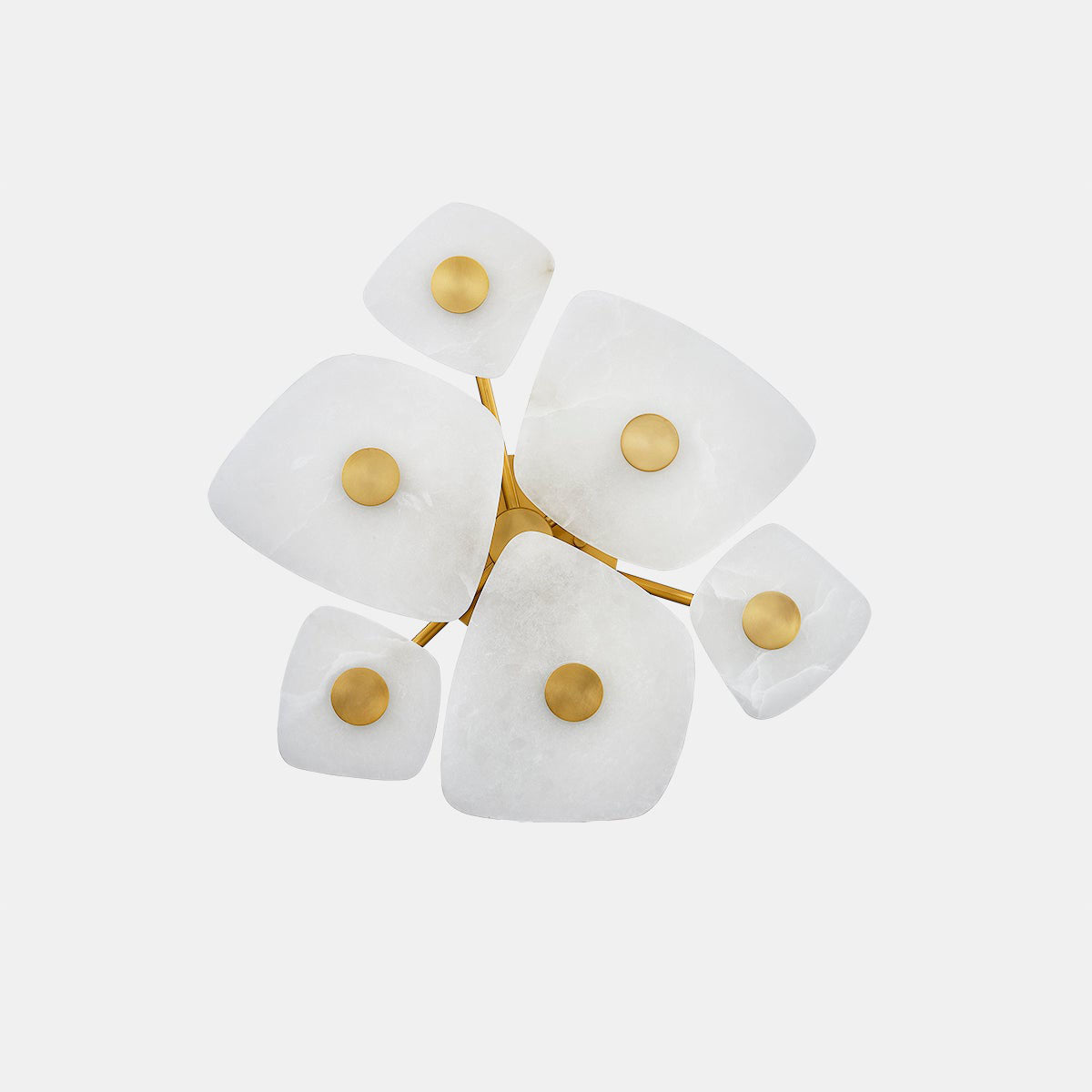 Cothaiel Individual Creativity Metal Alabaster Ceiling Lamp - Lamp Copper