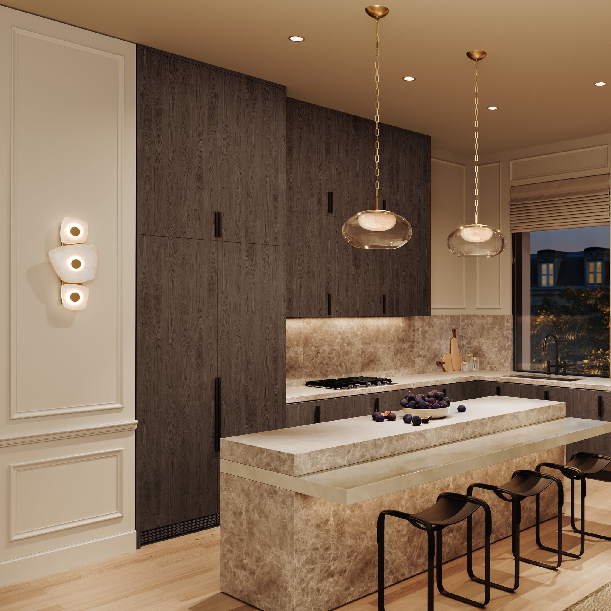 Vavenarae Asymmetric Alabaster Wall Light - Letslighting