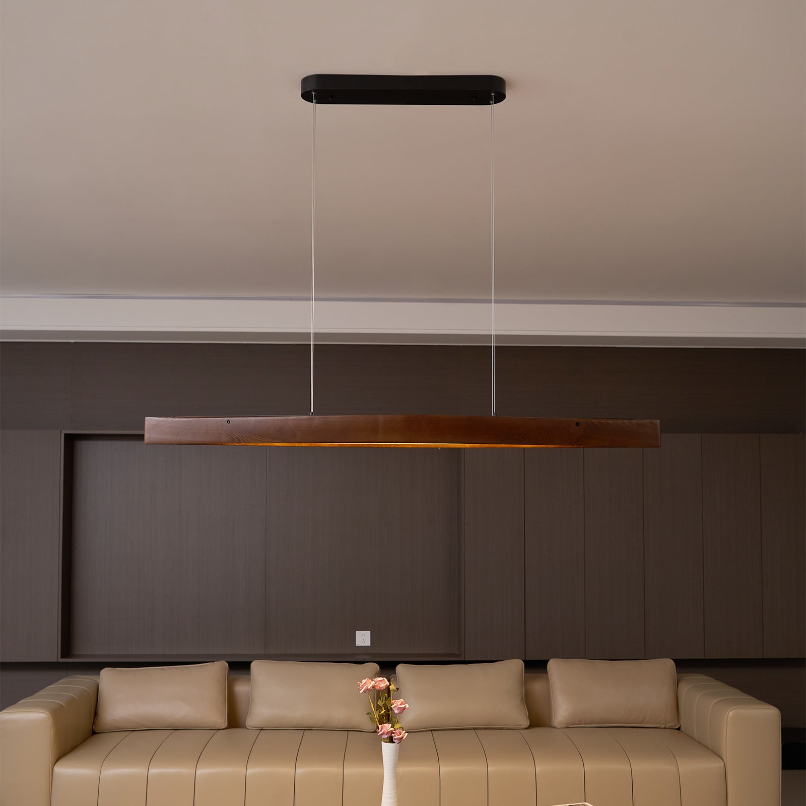 Horizon Linear Wood Pendant Lamp - Letslighting