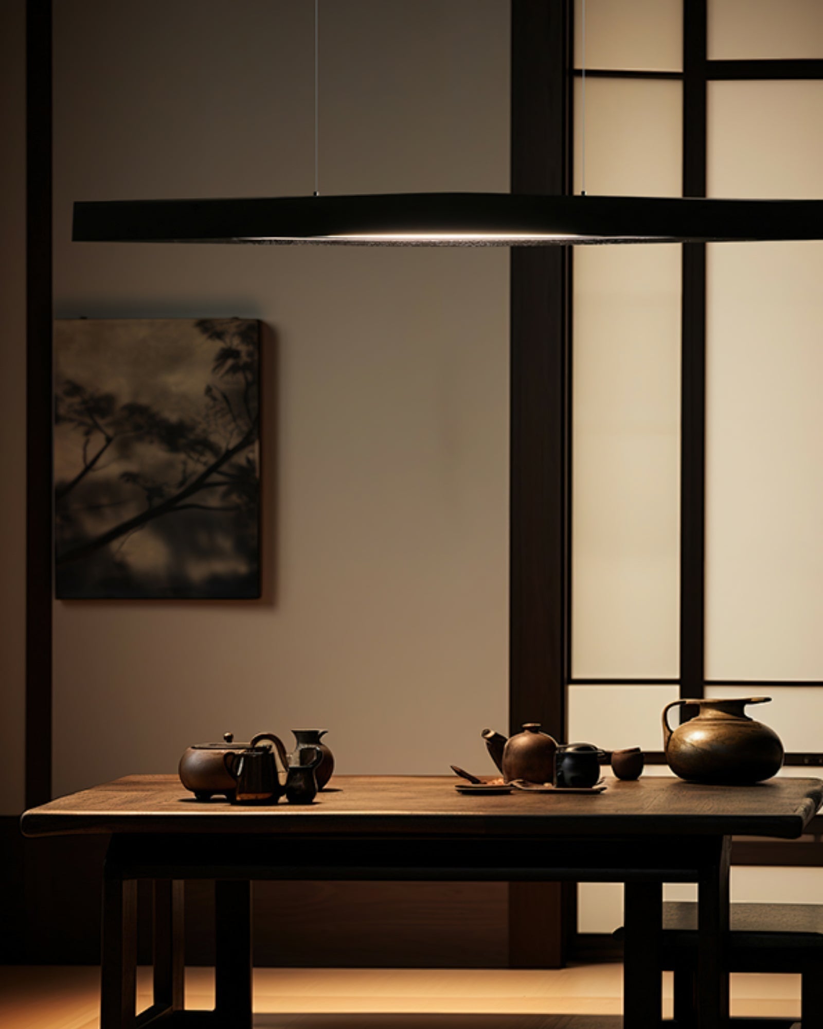 Horizon Linear Wood Pendant Lamp - Letslighting