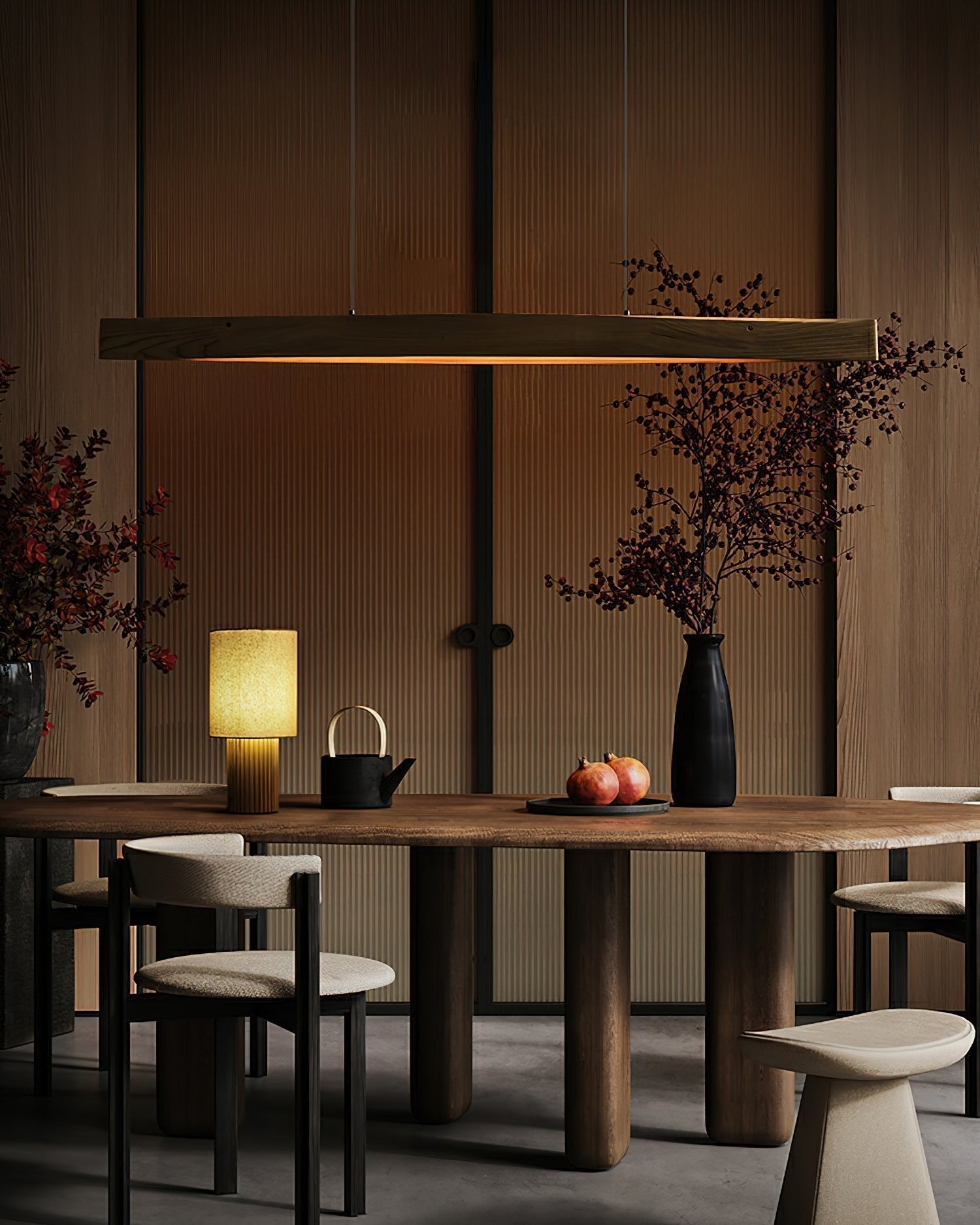 Horizon Linear Wood Pendant Lamp - Letslighting