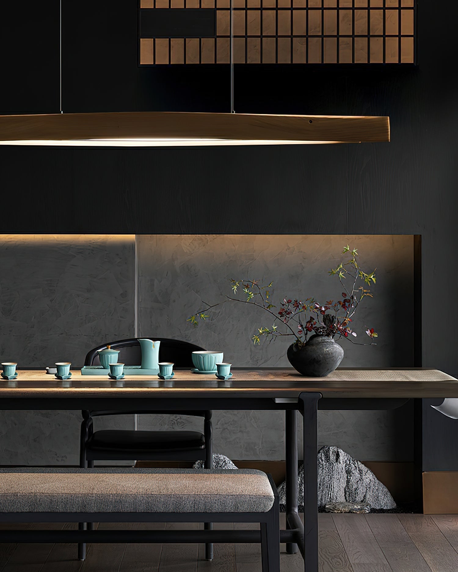 Horizon Linear Wood Pendant Lamp - Letslighting