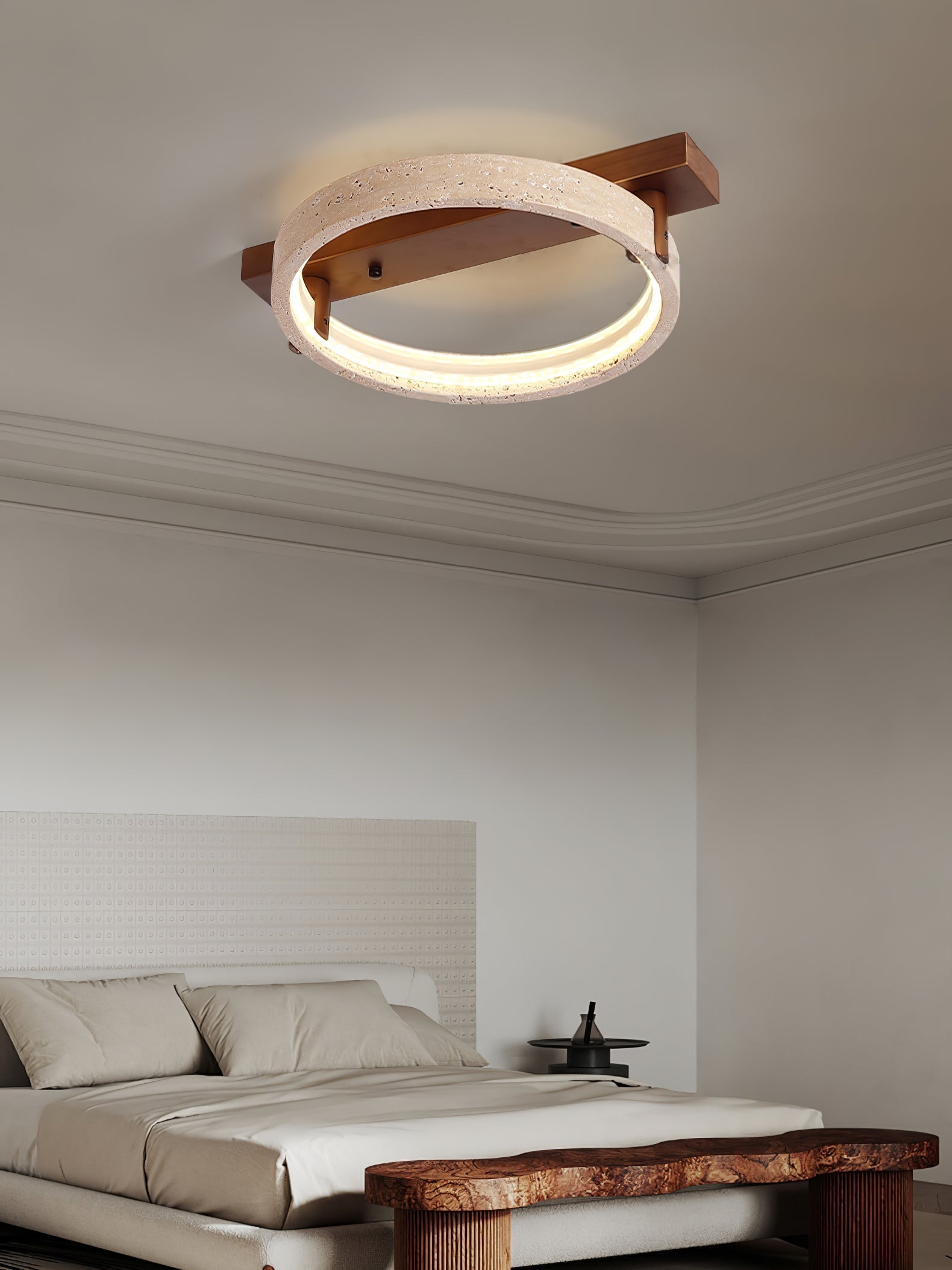 Ivlaeyra Ringed Travertine Wall Light - Letslighting