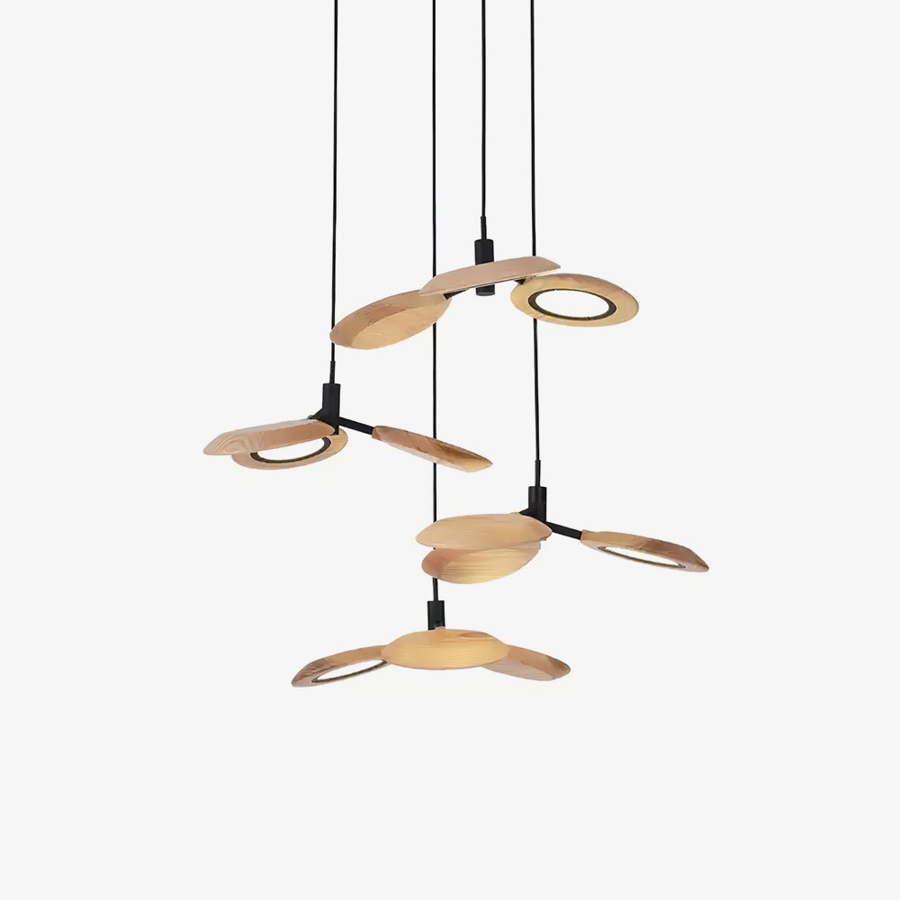 Alnoraris Tiered Wood Pendant Light - Letslighting