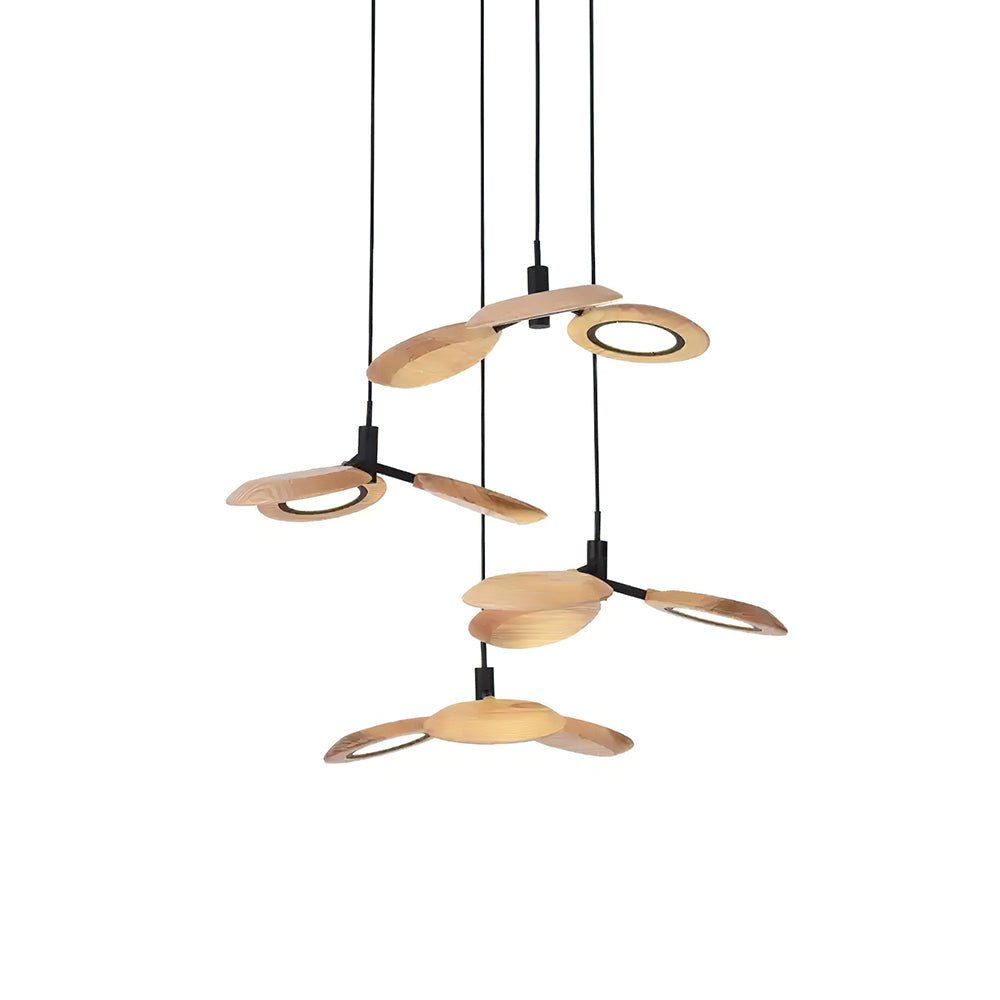 Alnoraris Tiered Wood Pendant Light - Letslighting