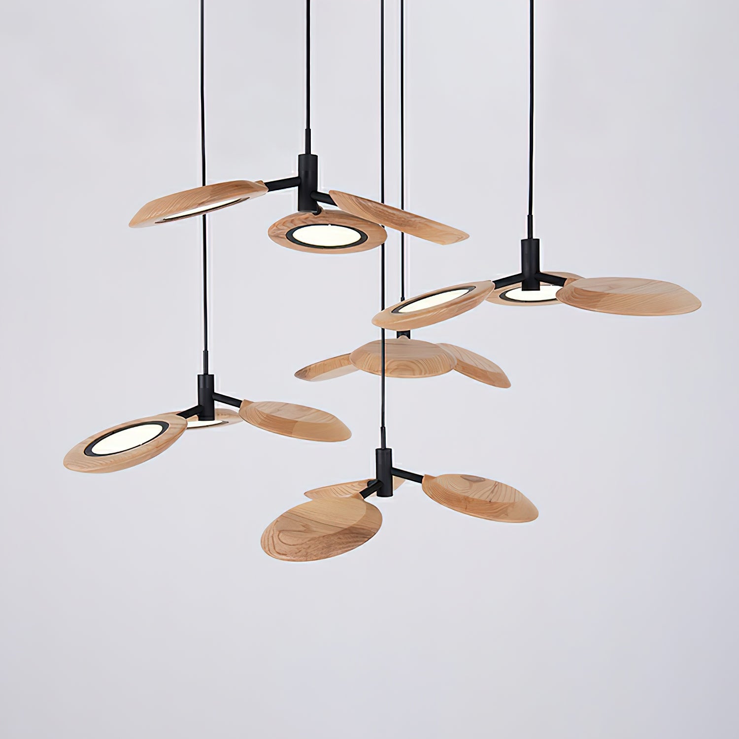 Alnoraris Tiered Wood Pendant Light - Letslighting