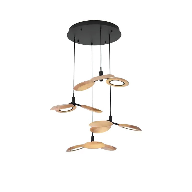 Alnoraris Tiered Wood Pendant Light - Letslighting