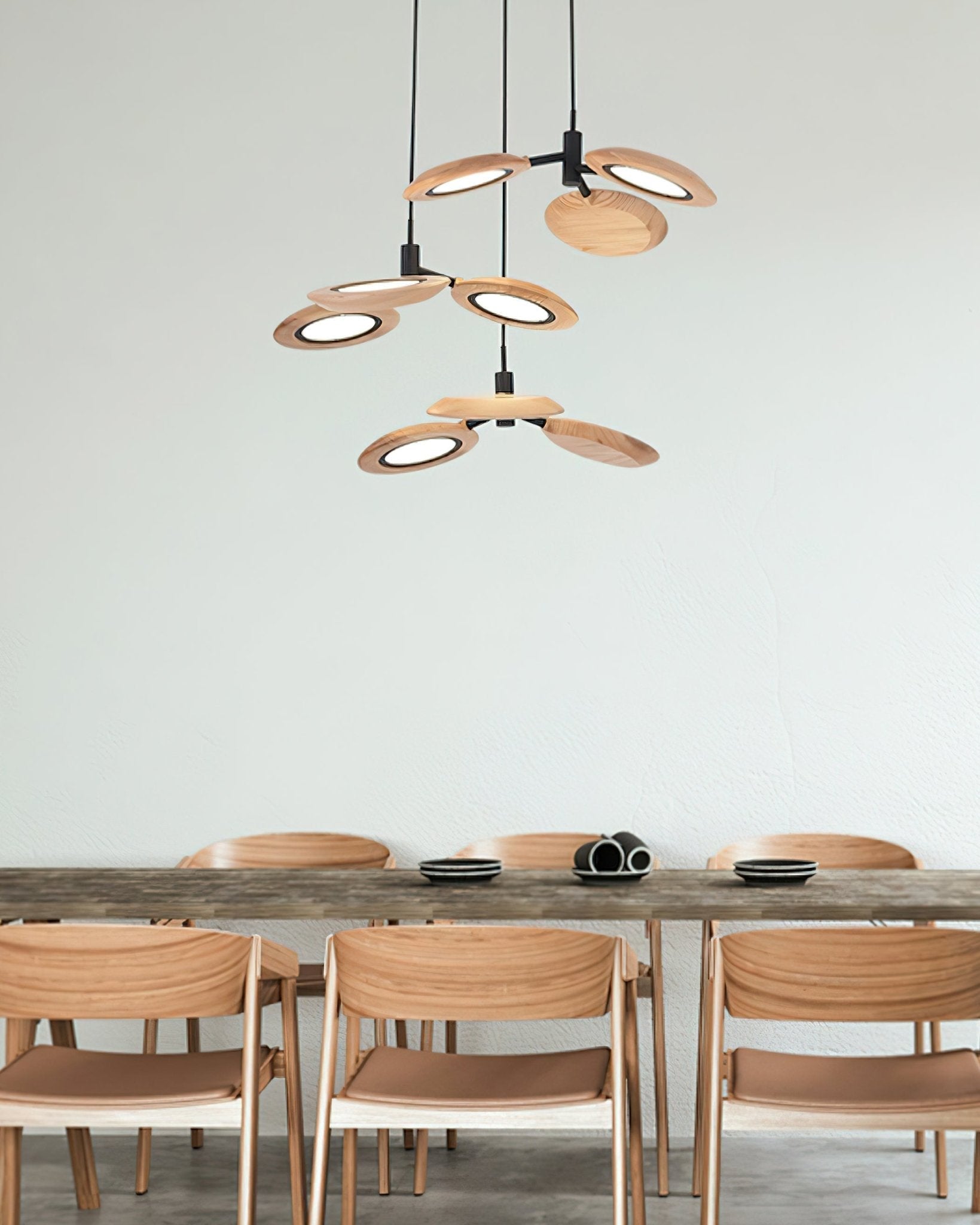 Alnoraris Tiered Wood Pendant Light - Letslighting