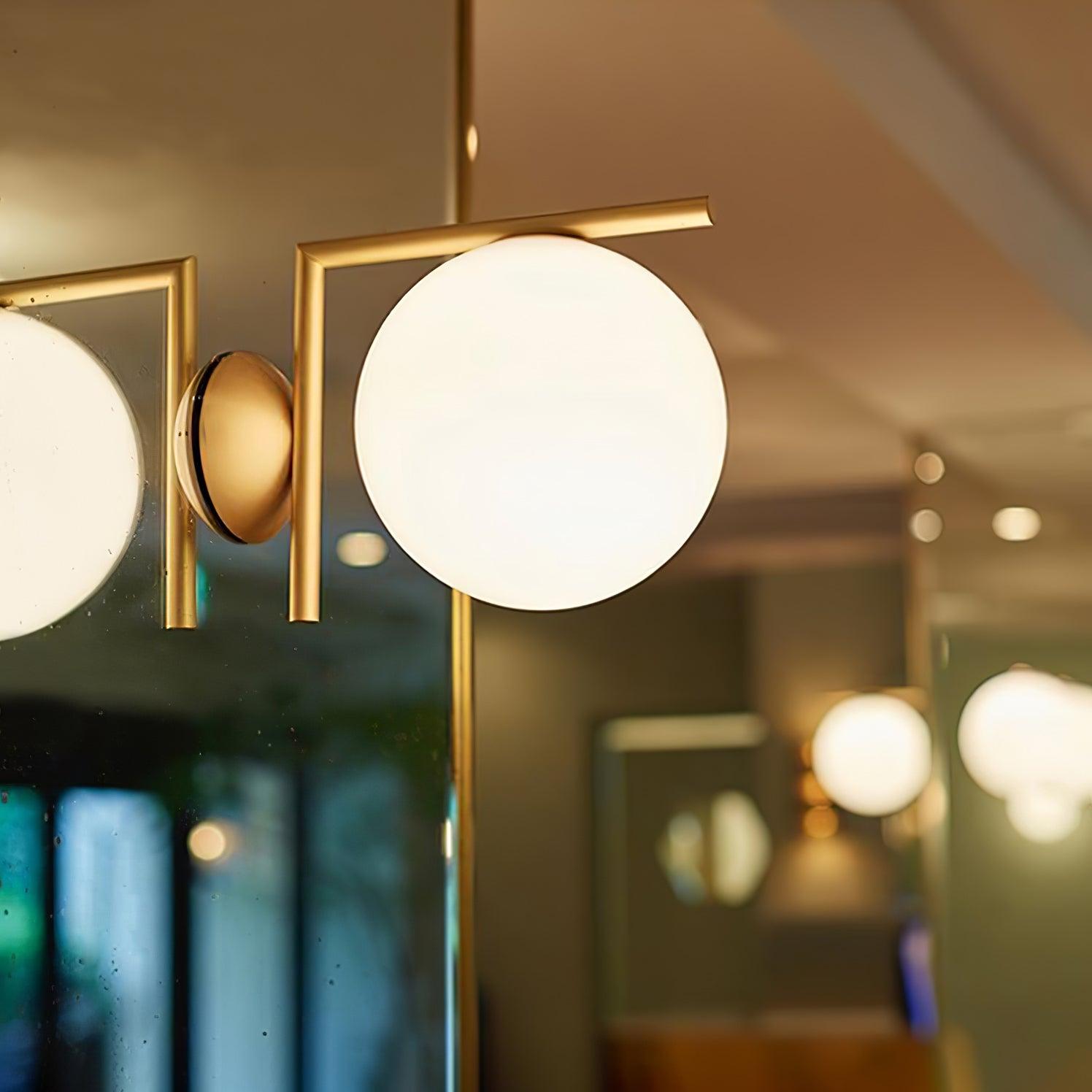 Blown Glass Opal Glass Wall Lamp - Letslighting