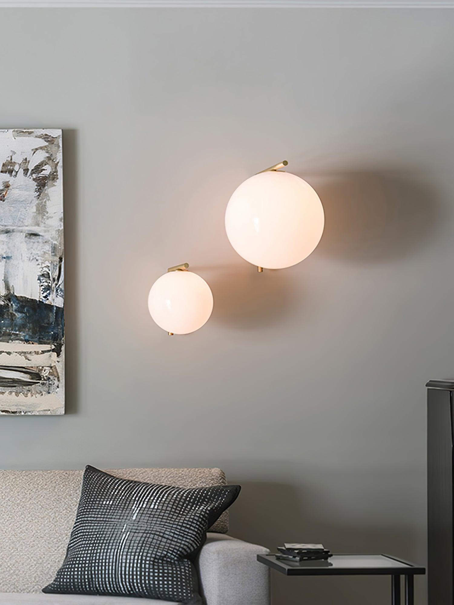 Blown Glass Opal Glass Wall Lamp - Letslighting