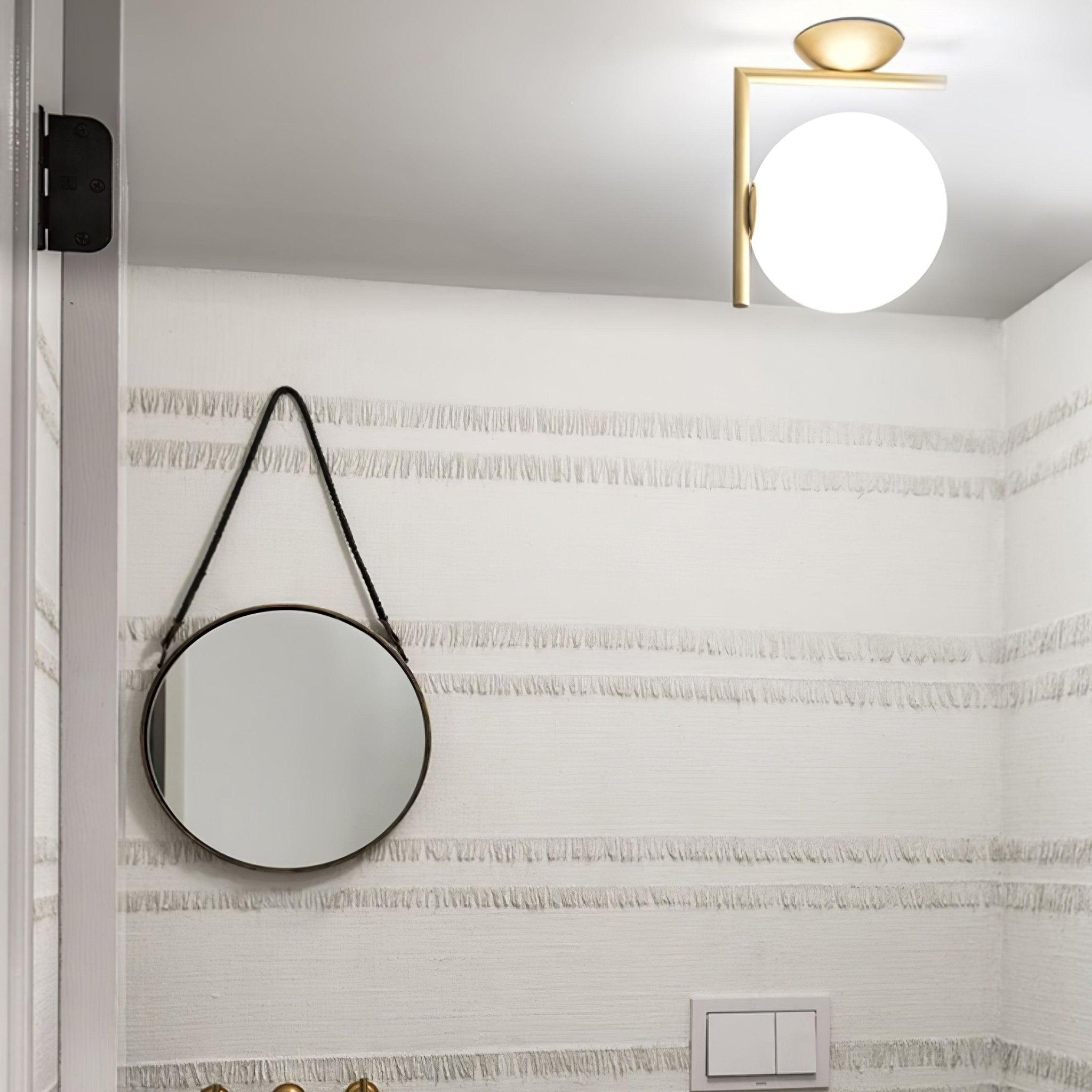 Blown Glass Opal Glass Wall Lamp - Letslighting