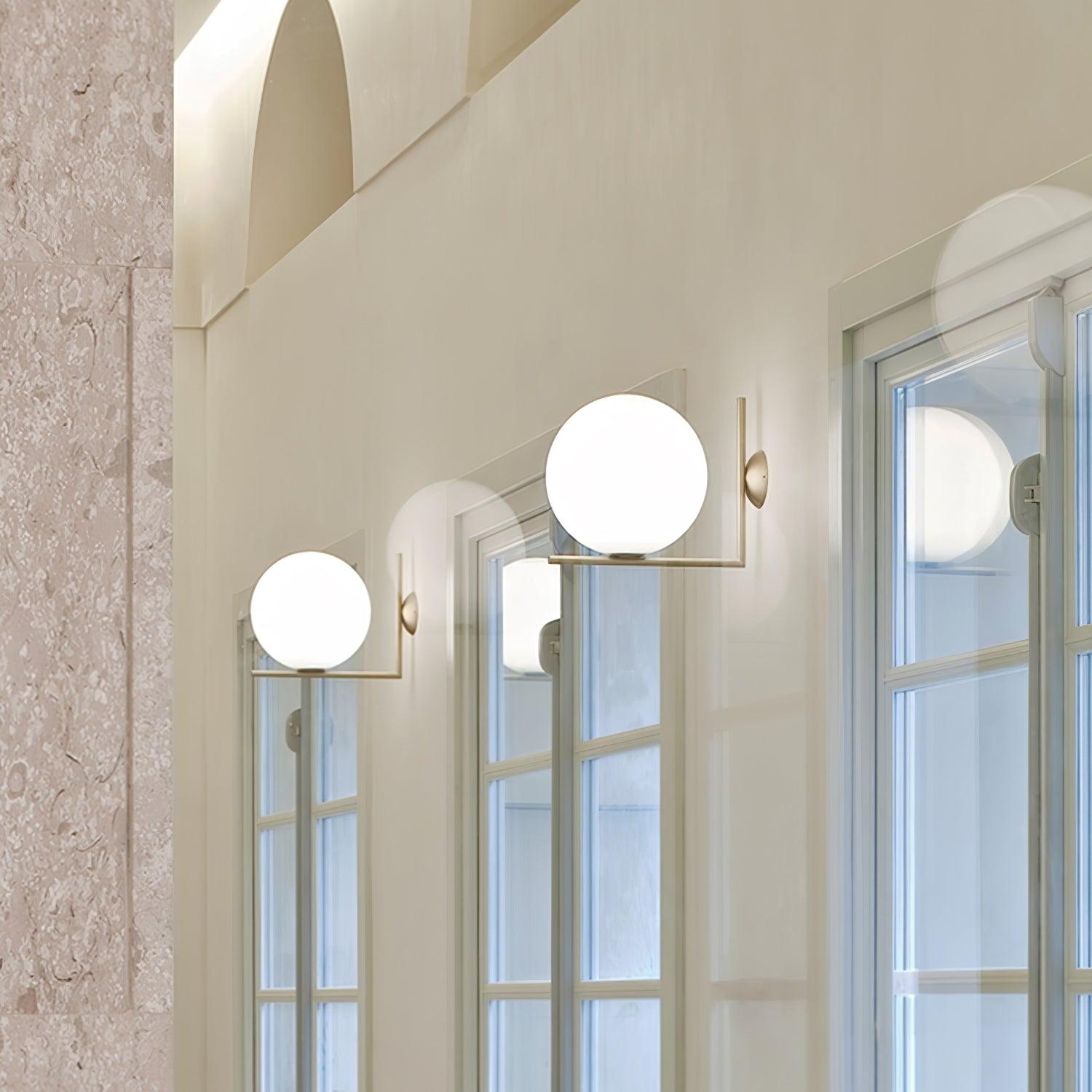 Blown Glass Opal Glass Wall Lamp - Letslighting