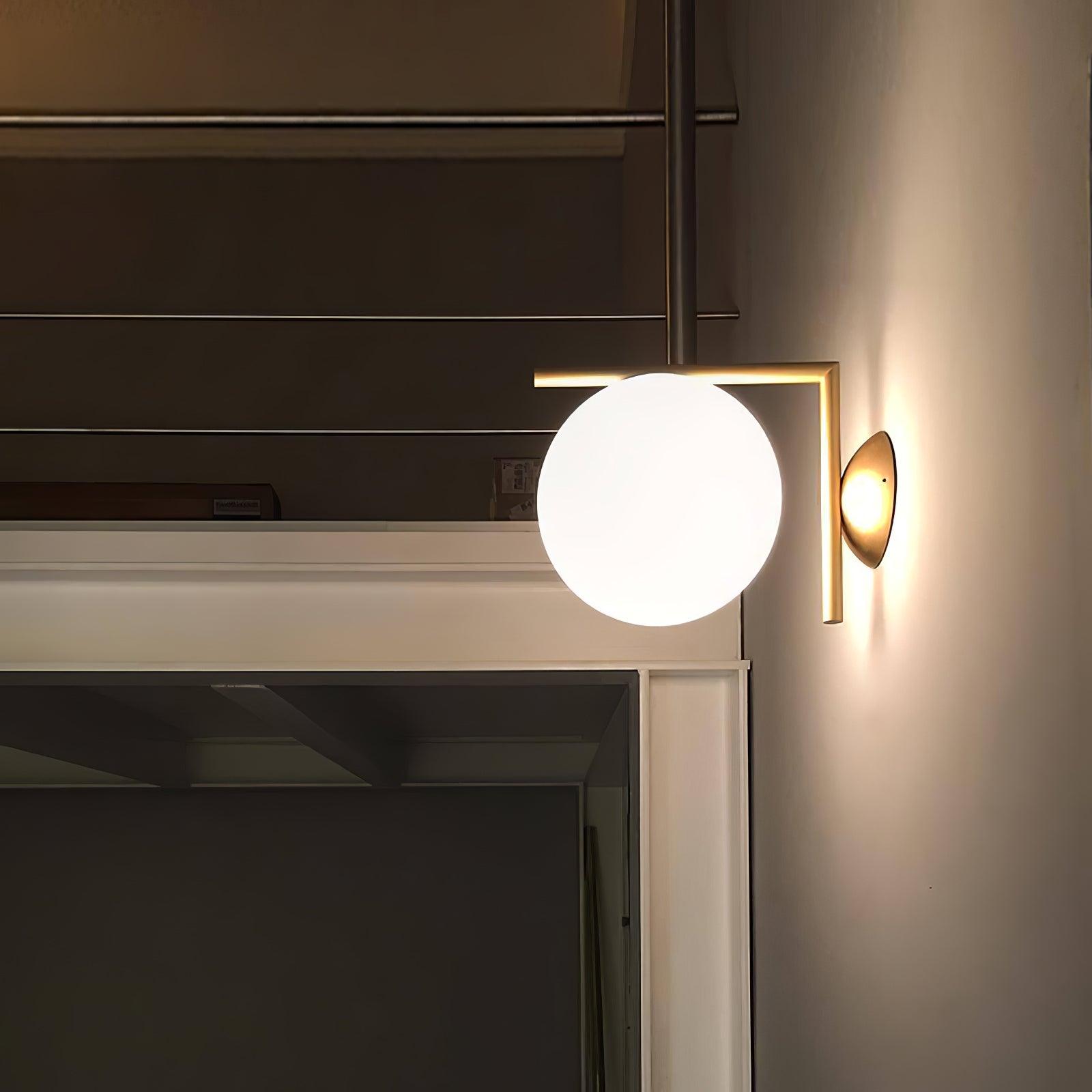 Blown Glass Opal Glass Wall Lamp - Letslighting